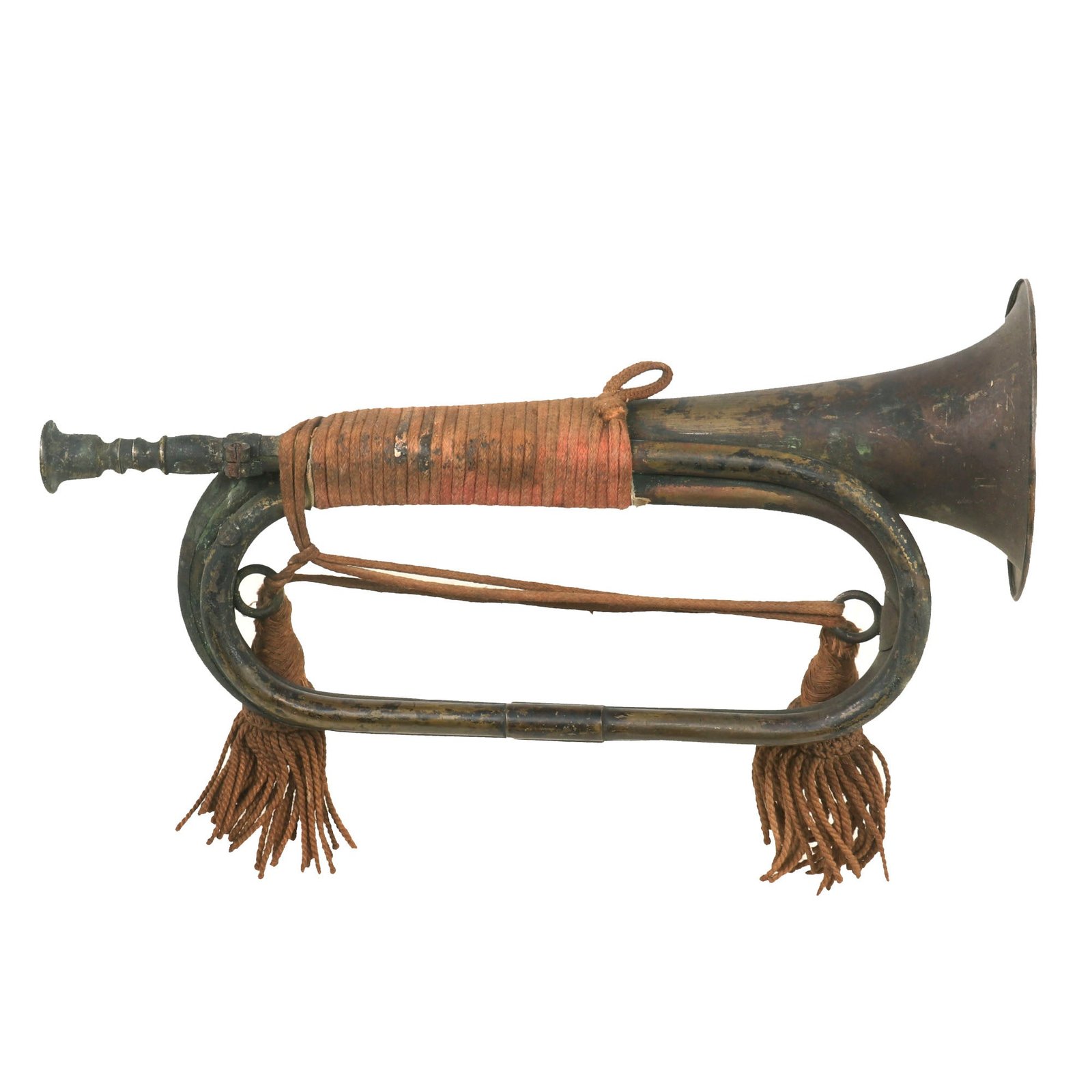 Buy Original WWII Imperial Japanese Army Brass Bugle with Red Cord | Original Firearms Antique For Sale