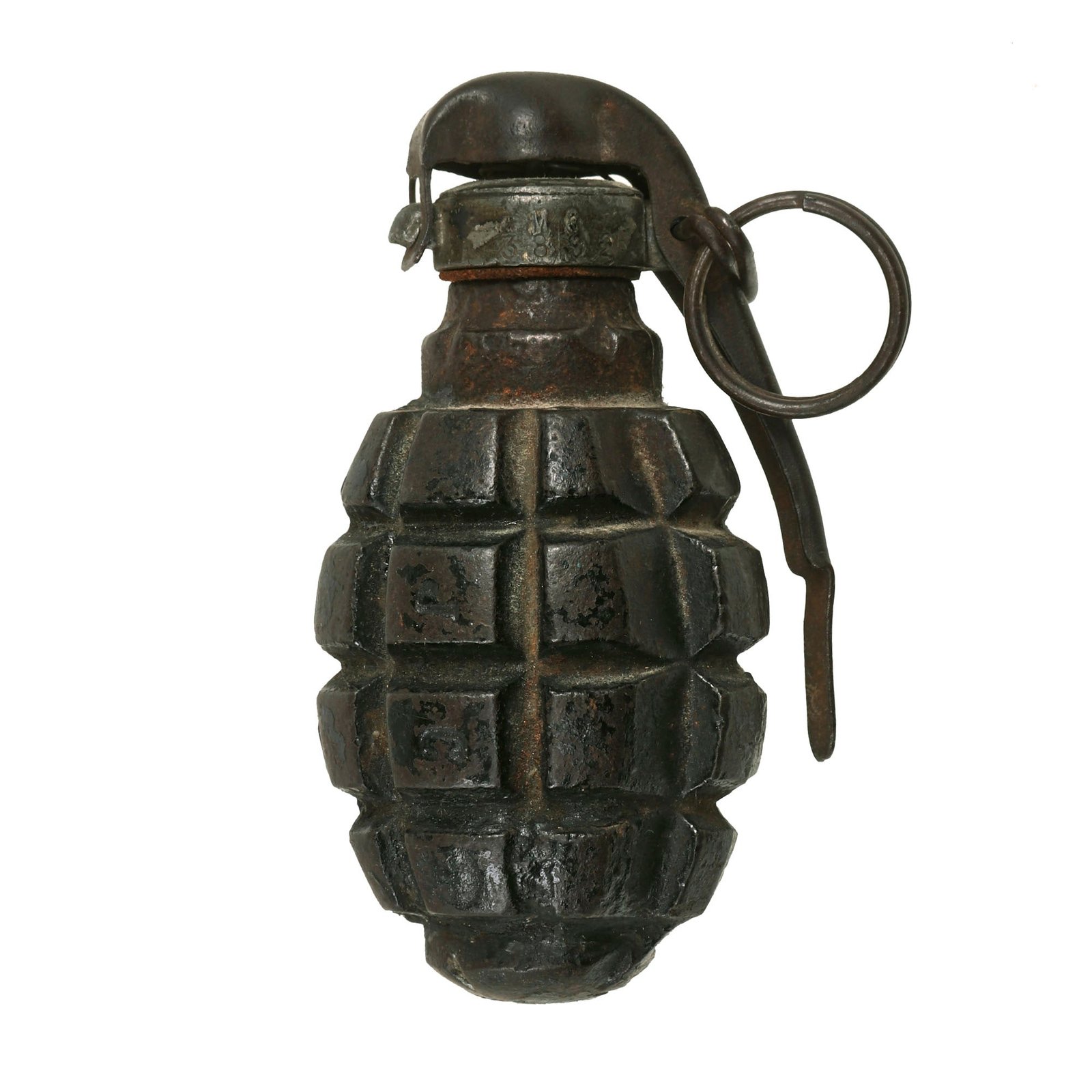 Buy Original French WWI F1 Fragmentation Hand Grenade with Billant Modèle 1916 Fuse - Inert | Original Firearms Antique For Sale