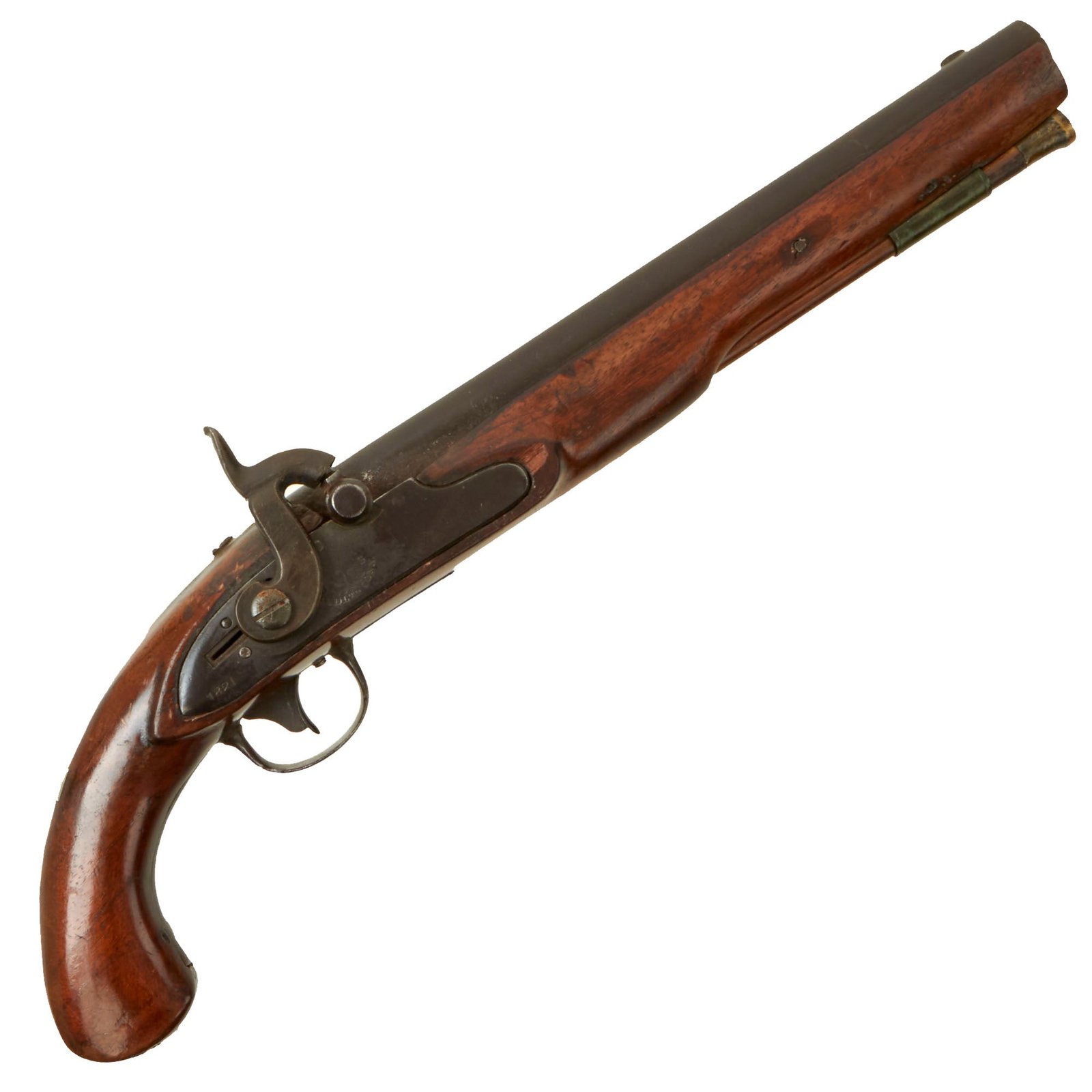 Buy Original U.S. M1819 Flintlock Pistol by Simeon North Converted to Percussion and Re-stocked - dated 1821 | Original Firearms Antique For Sale