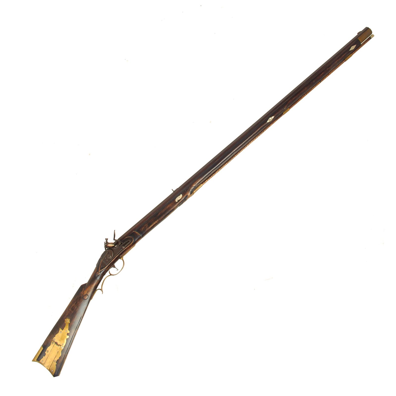Buy Contemporary High Quality Replica U.S. Pennsylvania Full Stock Flintlock Long Rifle in Approx. .45cal. | Original Firearms Antique For Sale