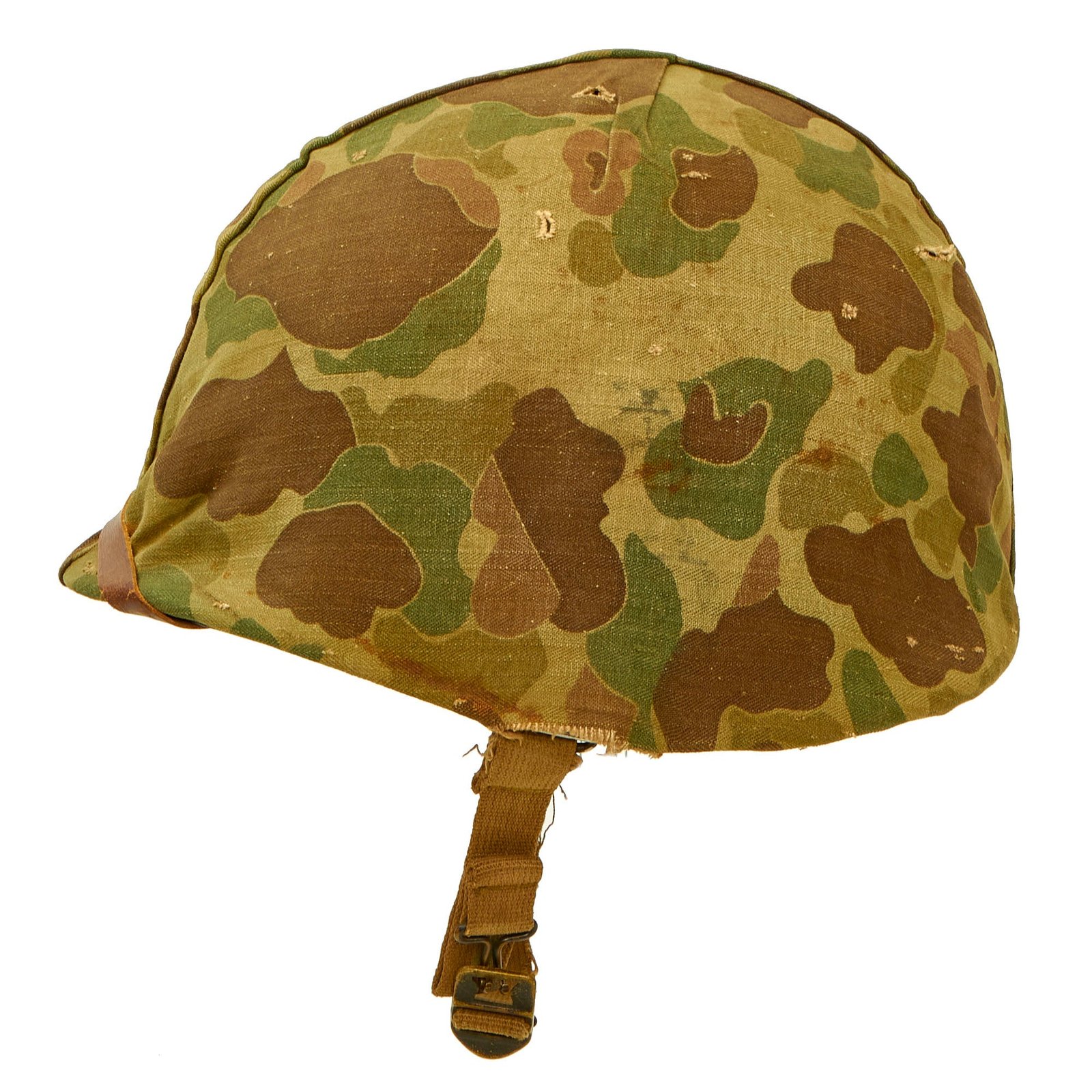 Buy Original U.S. WWII Early Complete 1942 M1 McCord Front Seam Fixed Bale Helmet with Westinghouse Liner and Early USMC 1st Issue Helmet Cover - Excellent Condition | Original Firearms Antique For Sale