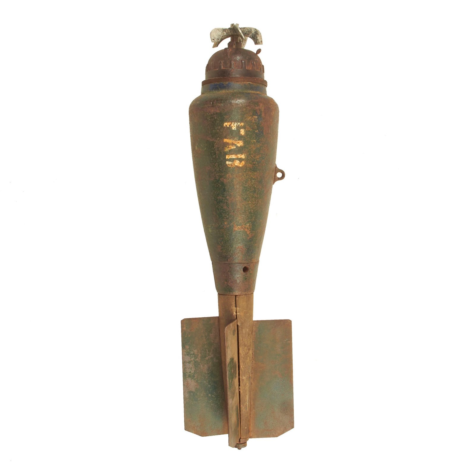 Buy Original U.S. WWI 25 Pound Mark II Cooper Aerial Fragmentation Bomb - Inert | Original Firearms Antique For Sale