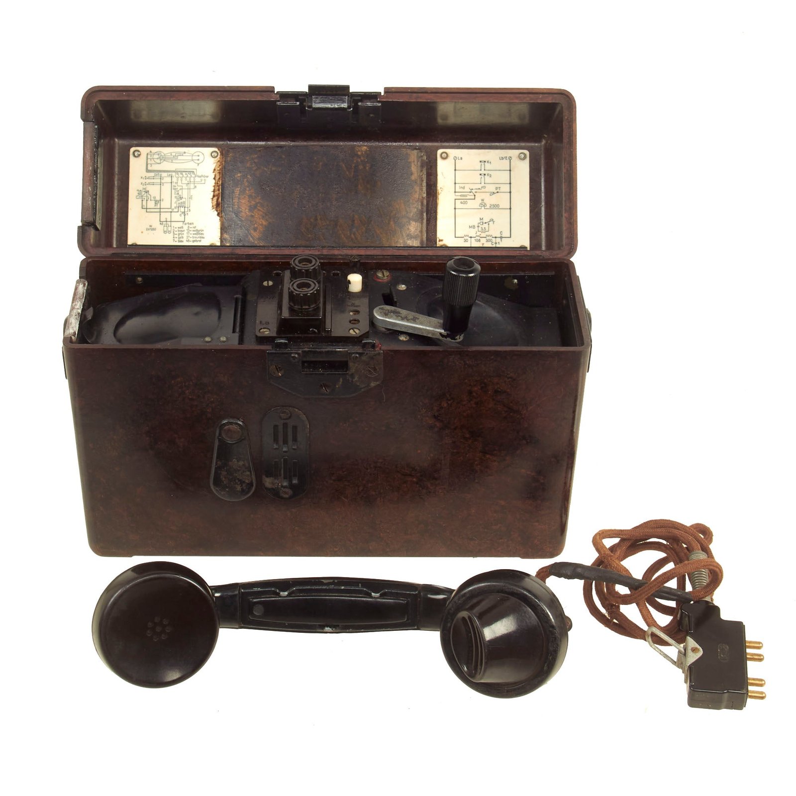 Buy Original German WWII Wehrmacht Model FF33 Field Telephone Dated 1943 - Feldfernsprecher 33 | Original Firearms Antique For Sale