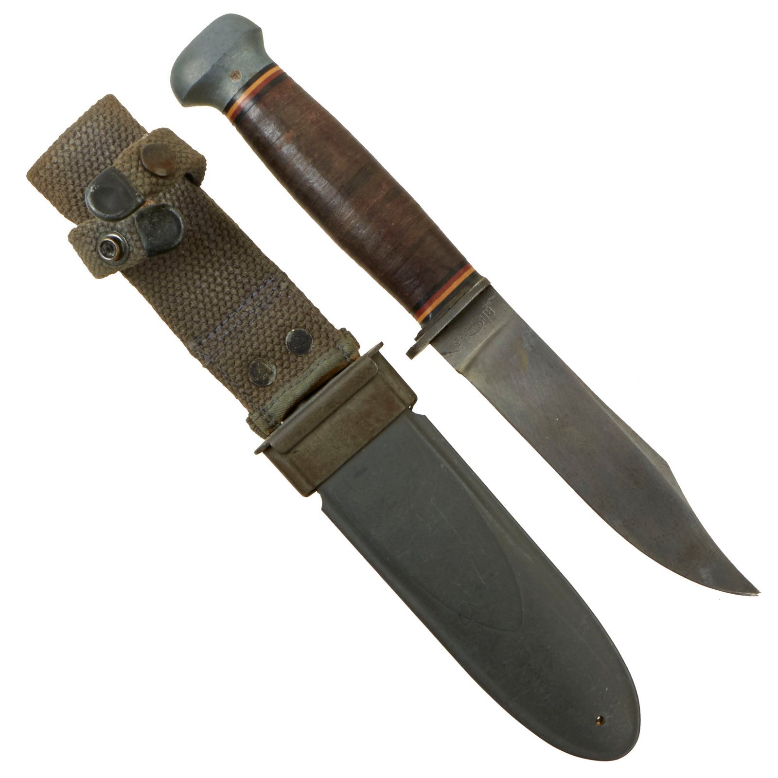 Buy Original U.S. WWII USN Mark 1 PAL RH-35 Fighting Knife with USN MK1 Scabbard | Original Firearms Antique For Sale