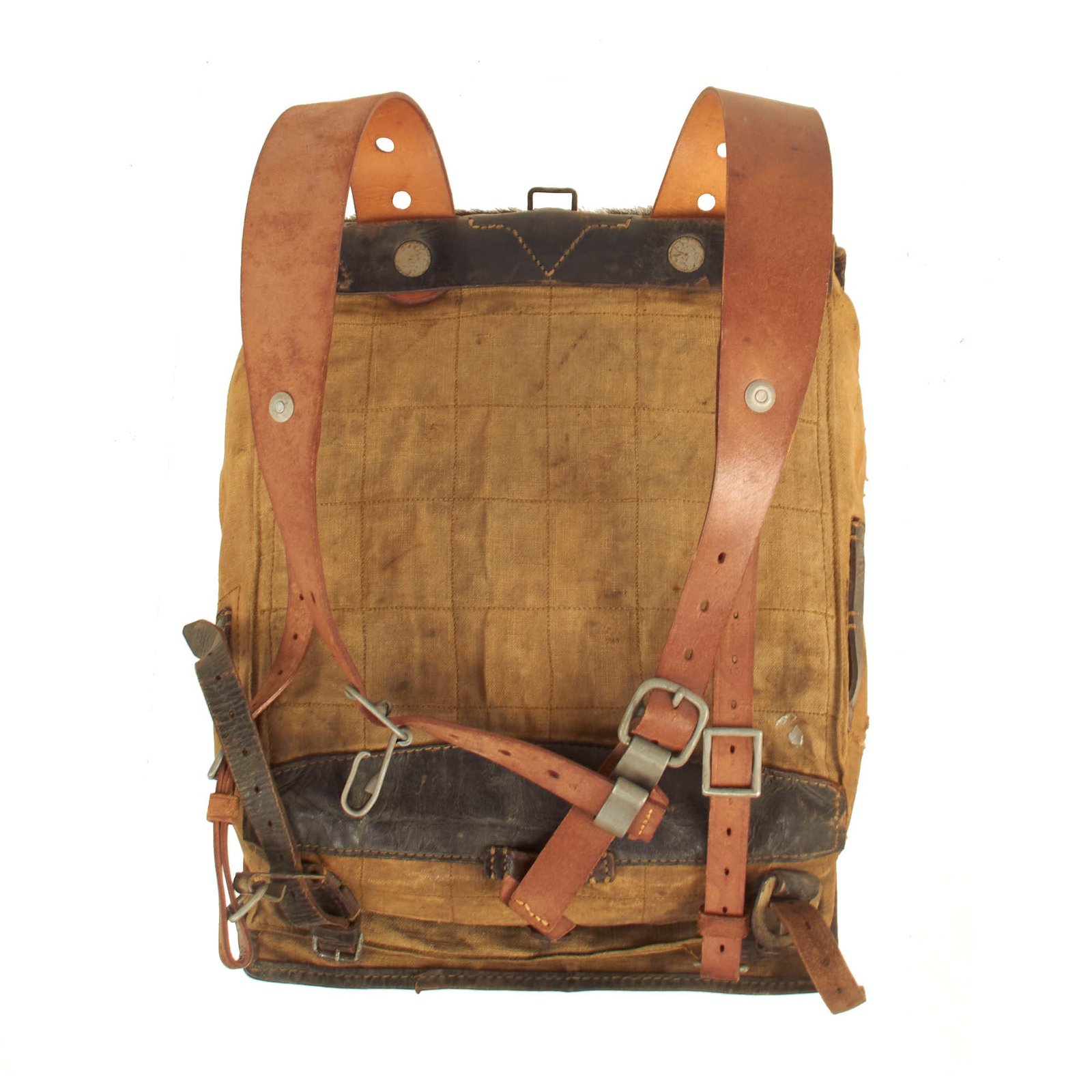 Buy Original German WWII 1940 Dated Tornister 34 Cowhide Backpack with 1939 Dated Shoulder Straps | Original Firearms Antique For Sale