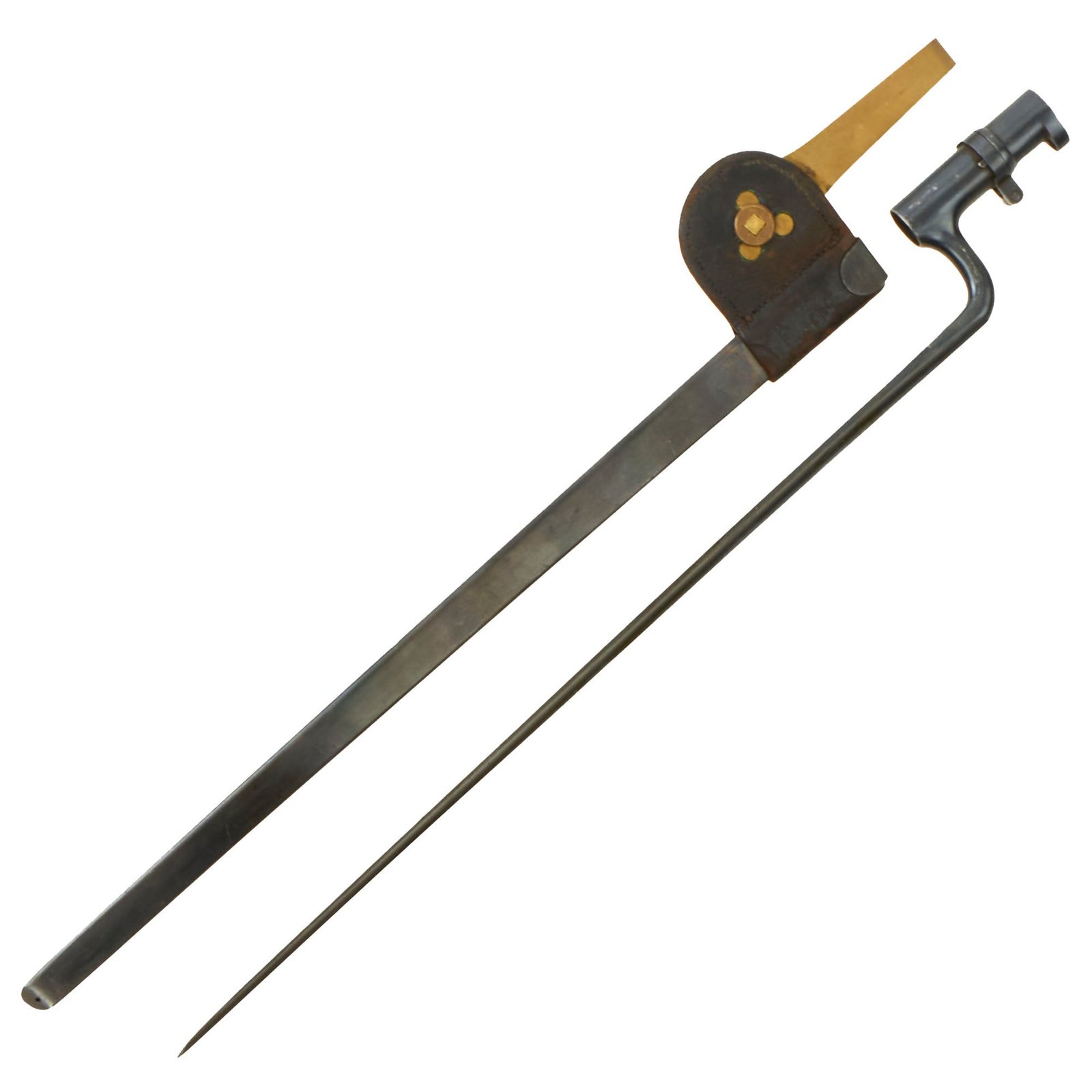 Buy Original U.S. Springfield Trapdoor M1873 Rifle Socket Bayonet with U.S. Scabbard | Original Firearms Antique For Sale