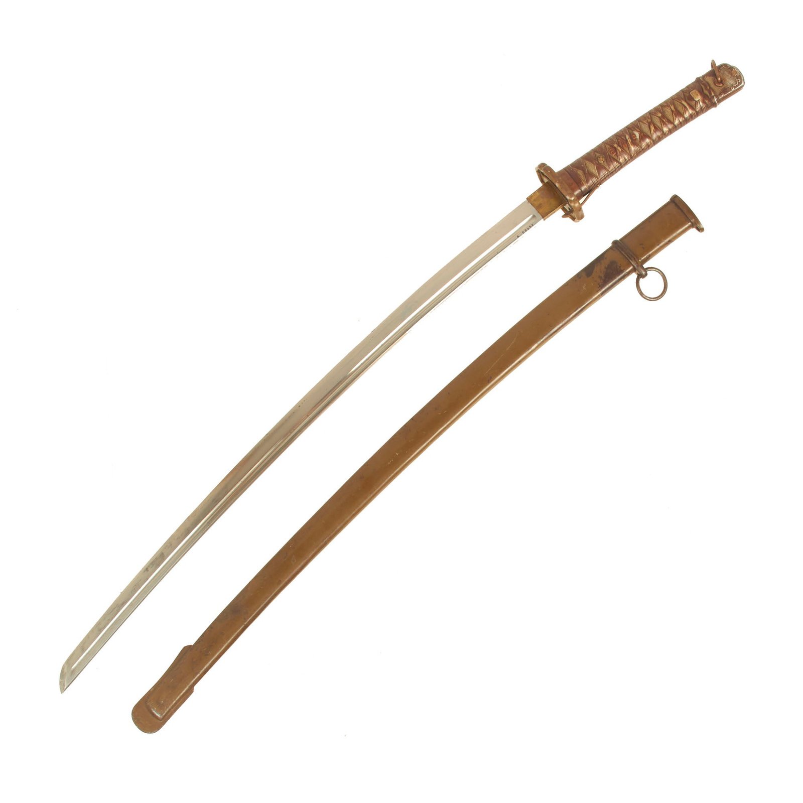 Buy Original WWII Japanese Army Type 95 NCO Aluminum Handle Katana Sword with Excellent Blade - Matched Serial 19283 | Original Firearms Antique For Sale