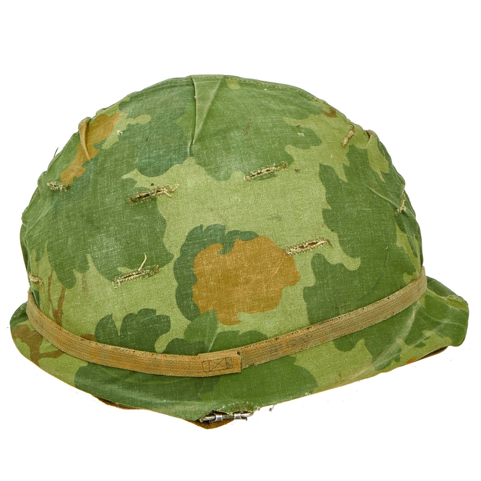 Buy Original U.S. WWII to Vietnam M1 Helmet with USMC Camouflage Cover and 1953 Dated CAPAC Liner | Original Firearms Antique For Sale