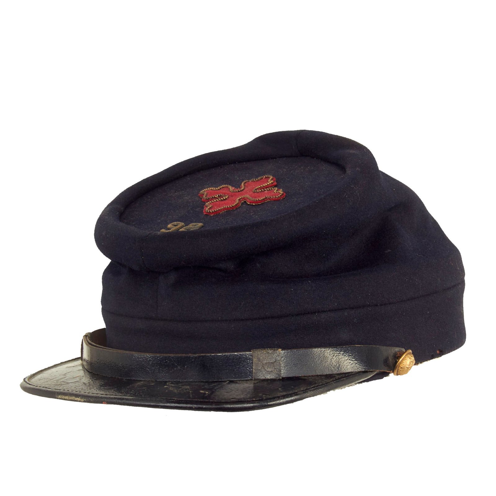 Buy Original U.S. Civil War Private Purchase Chasseur Style Pattern Officers Kepi With XVIII Corps, 1st Division Patch and 92nd New York Infantry Regiment Insignia | Original Firearms Antique For Sale