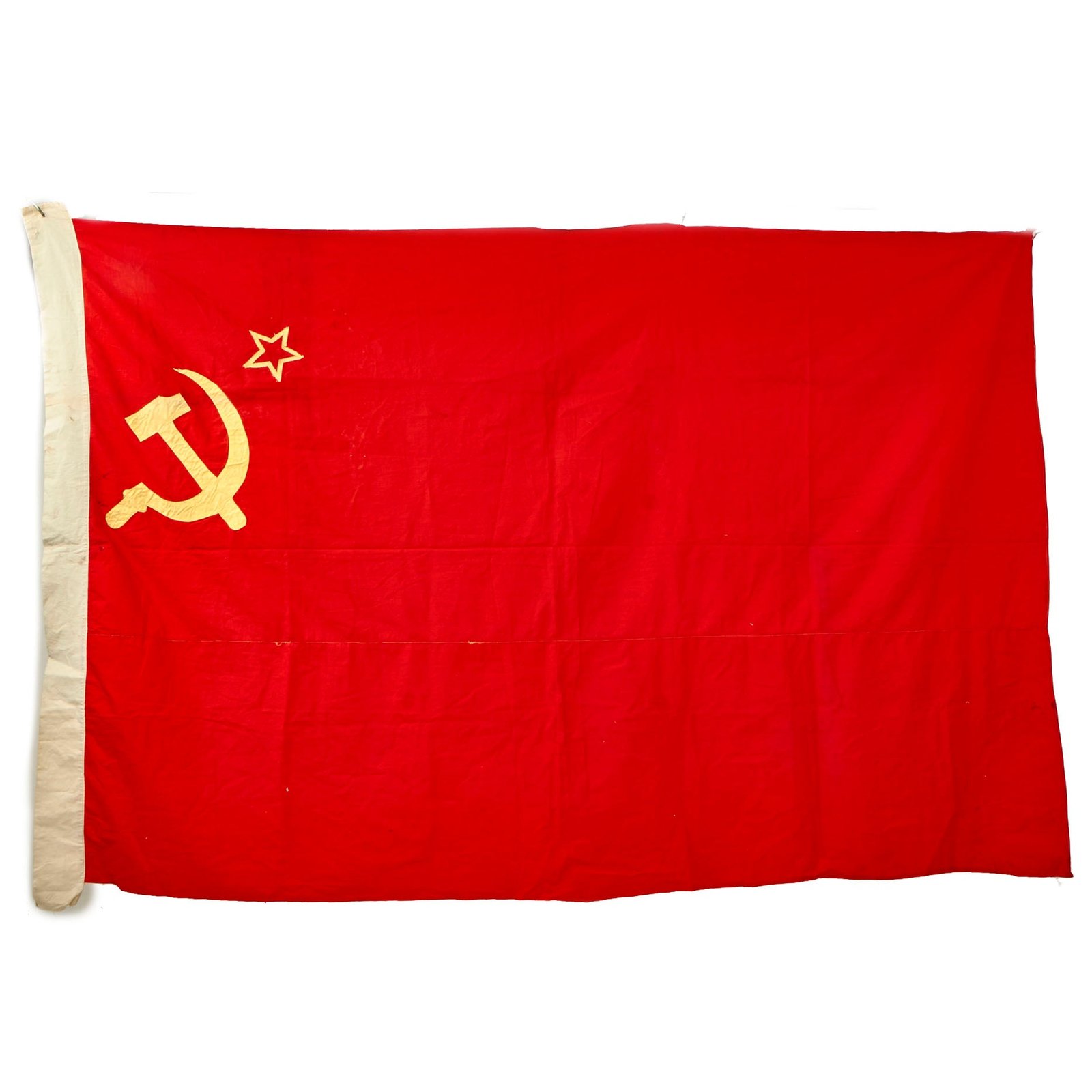 Buy Original Korean War Era Chinese Communist Party Battle Flag - 51 ½” x 77" | Original Firearms Antique For Sale