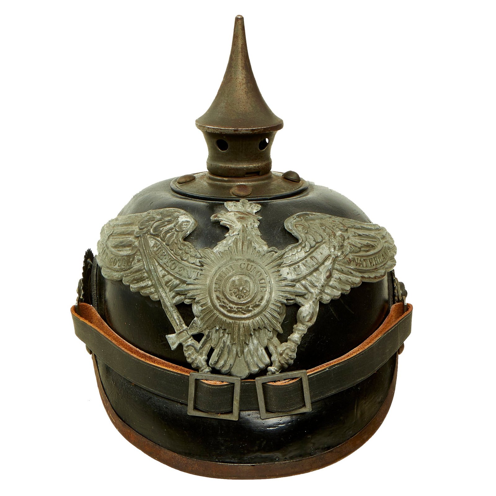 Buy Original Imperial German WWI Prussian Guard Regiment M1915 Infantry EM/NCO Pickelhaube Helmet - Dated 1915 | Original Firearms Antique For Sale