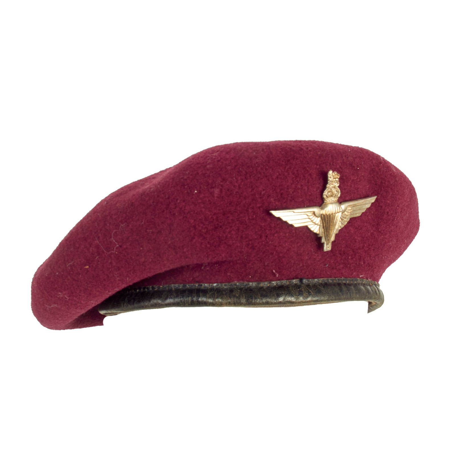 Buy Original British WWII Parachute Regiment Maroon Beret by Kangol With Badge - Size 7 ¼, Dated 1945 | Original Firearms Antique For Sale