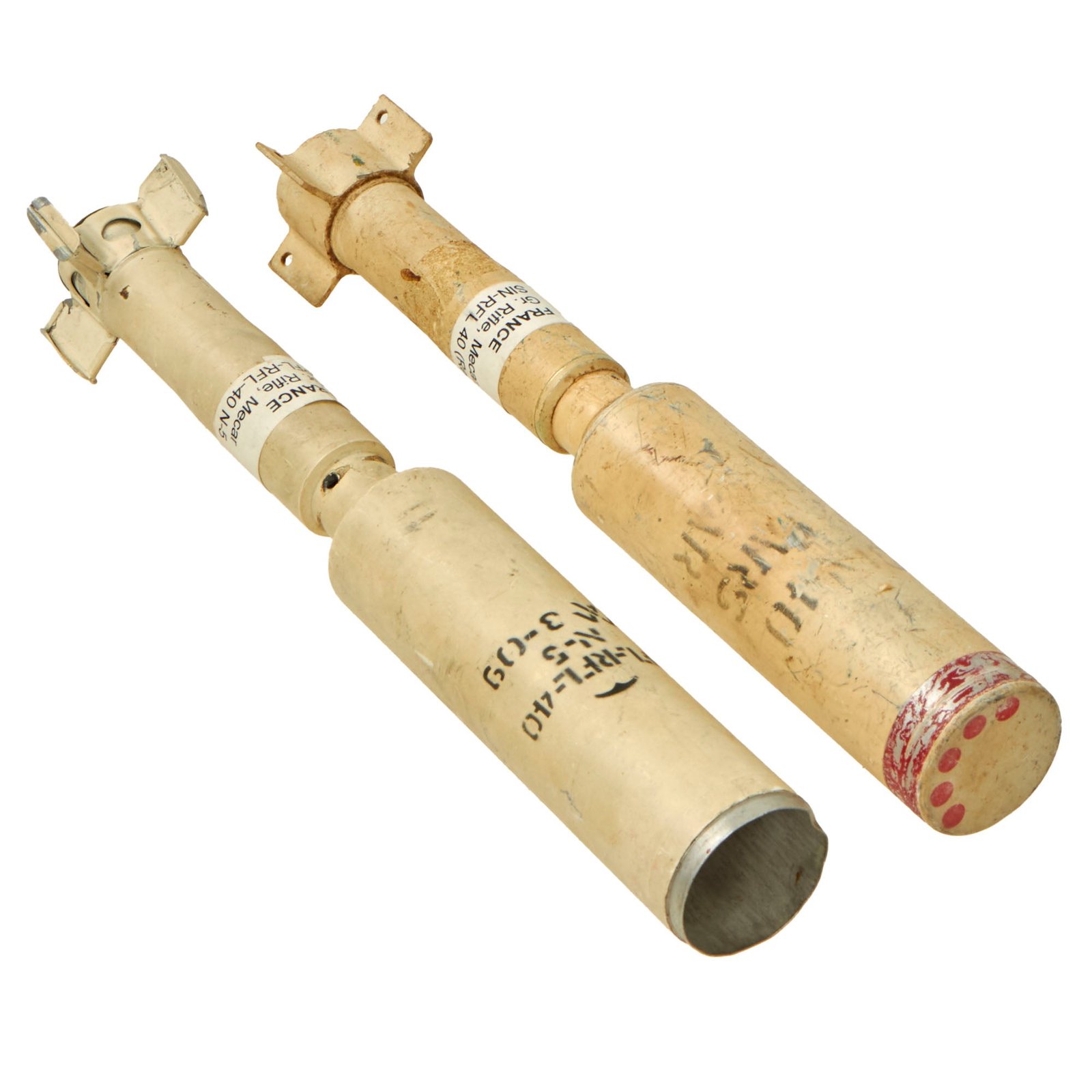 Buy Original Belgian Cold War Era Inert Pair of 40mm Illumination Rifle Grenades, Belgium | Original Firearms Antique For Sale