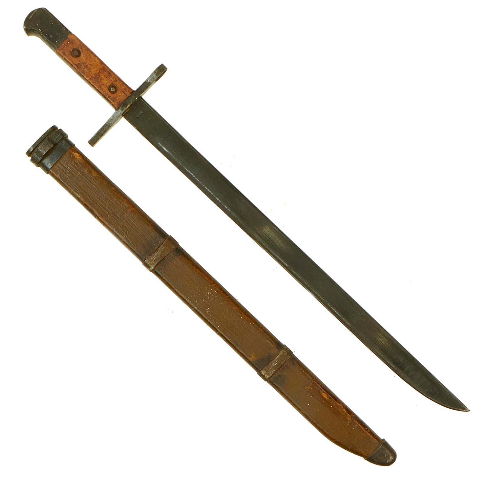 Buy Original Japanese WWII Arisaka Type 30 Bayonet by Matsushita with Last Ditch Scabbard | Original Firearms Antique For Sale