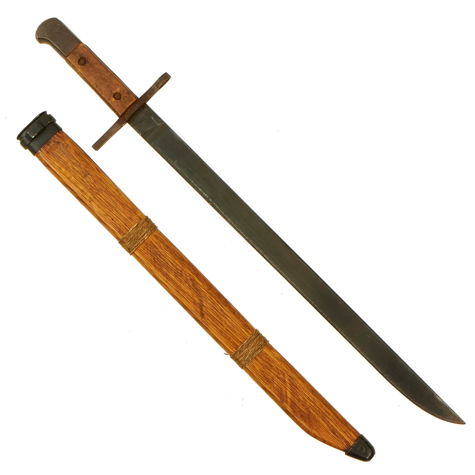 Buy Original Japanese WWII Arisaka Type 30 Bayonet by Matsushita with Last Ditch Scabbard | Original Firearms Antique For Sale
