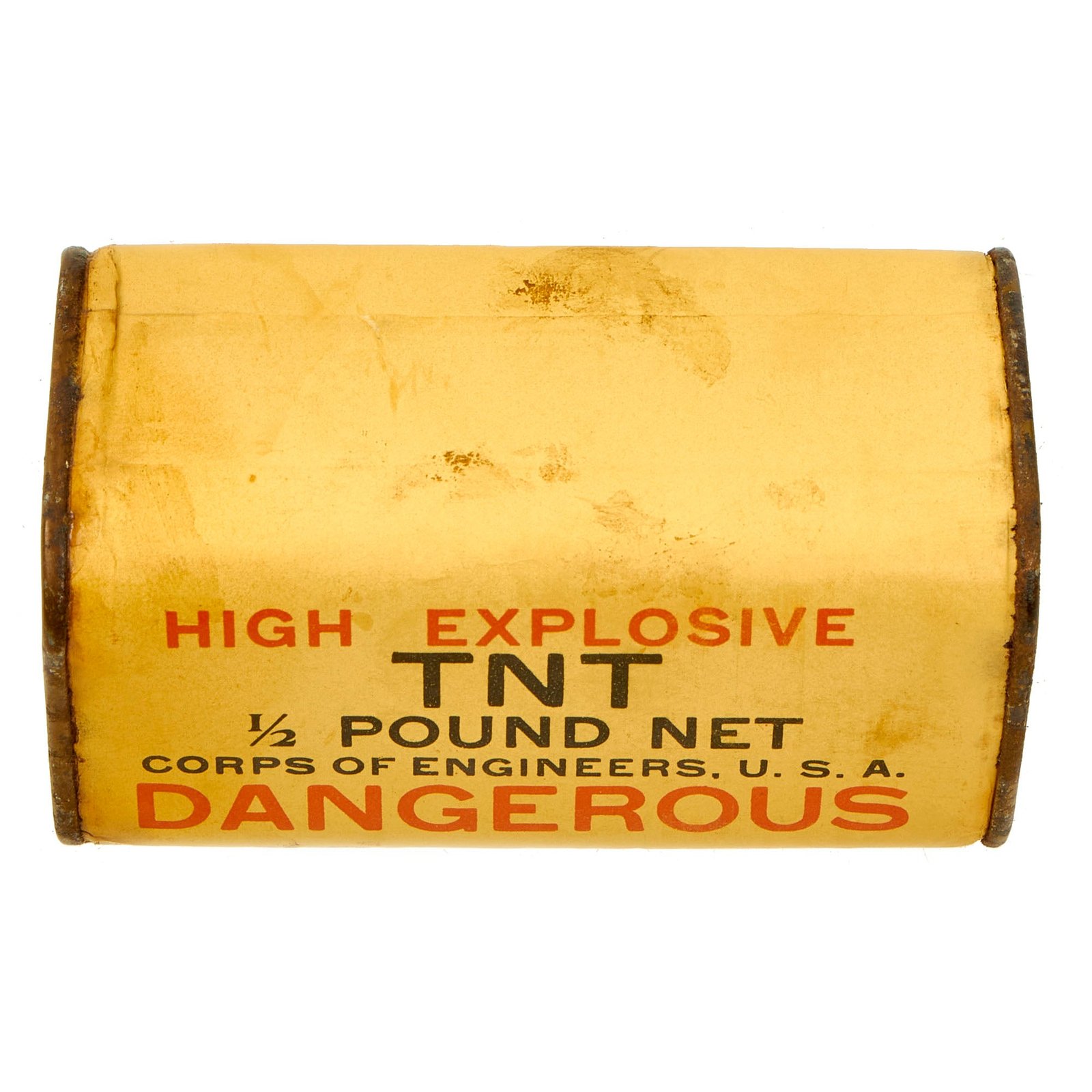 Buy Original U.S. WWII Corps of Engineers High Explosive TNT 1/2 Pound Block - INERT | Original Firearms Antique For Sale