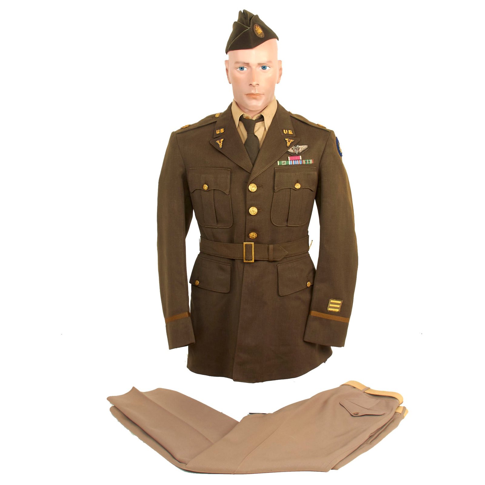 Buy Original U.S. WWII Named US 15th Air Force Medical Corps Flight Surgeon Uniform Set For Major G.W. Hubert With Full Bullion Insignia | Original Firearms Antique For Sale