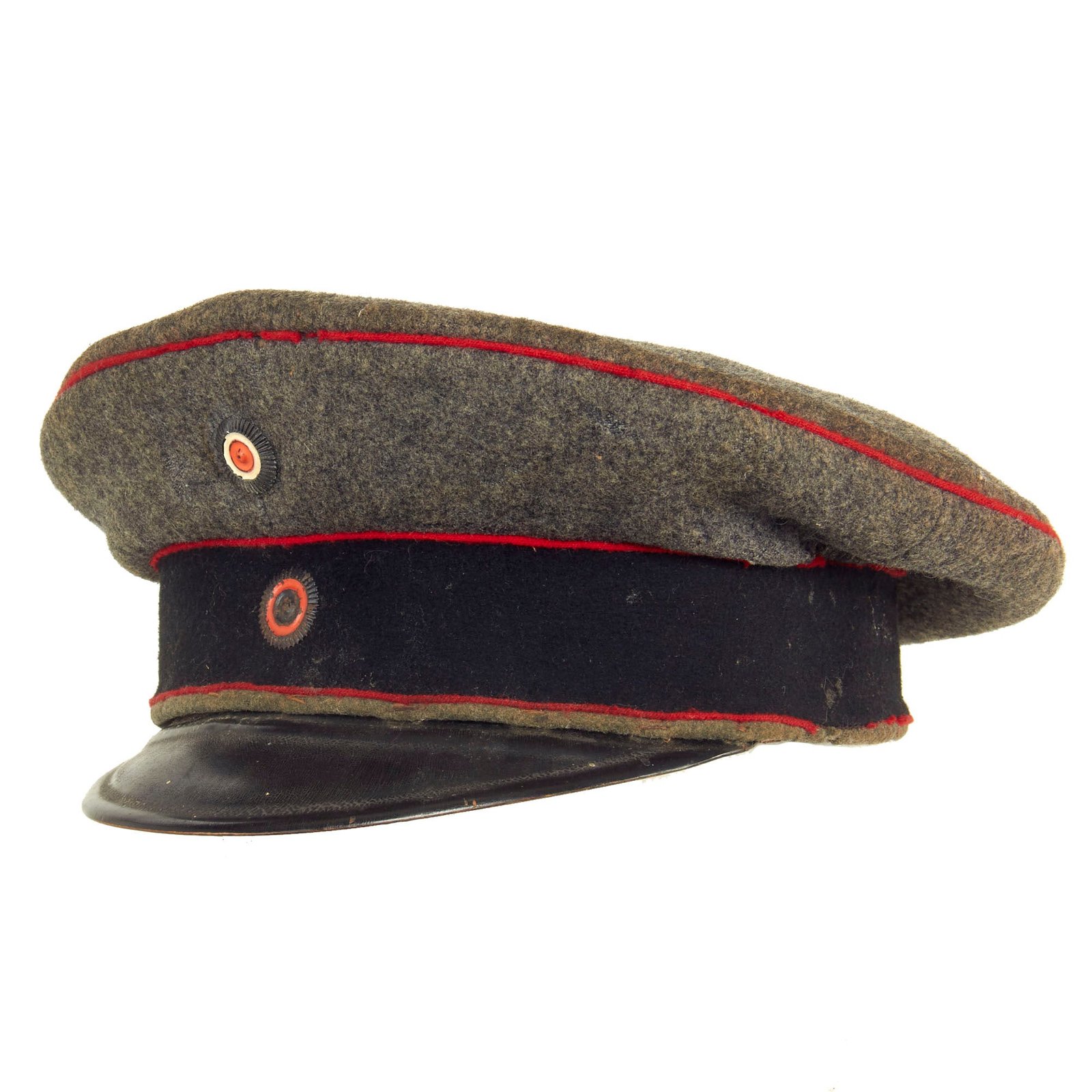 Buy Original Imperial German WWI Württemberg Technical Troops M1910 Schirmmütze Feldgrau Visor Cap | Original Firearms Antique For Sale