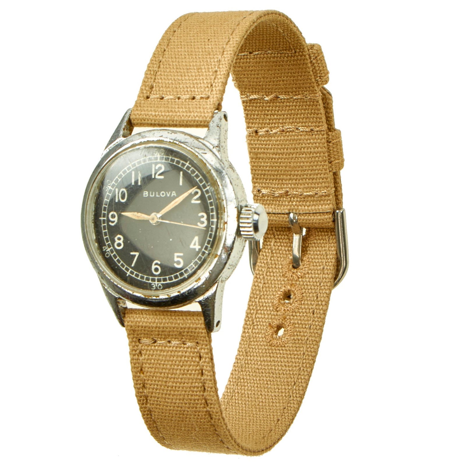 Buy Original U.S. WWII 1942 Type A-11 USAAF Wrist Watch by Bulova - Fully Functional | Original Firearms Antique For Sale