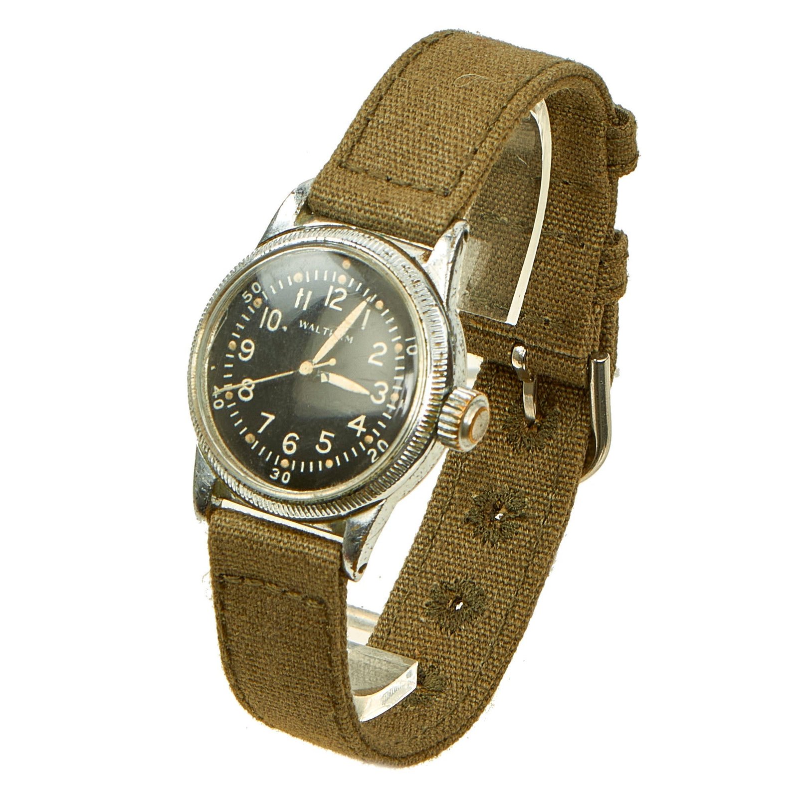 Buy Original U.S. WWII 1945 Dated Type A-11 US Army Wrist Watch by Waltham | Original Firearms Antique For Sale