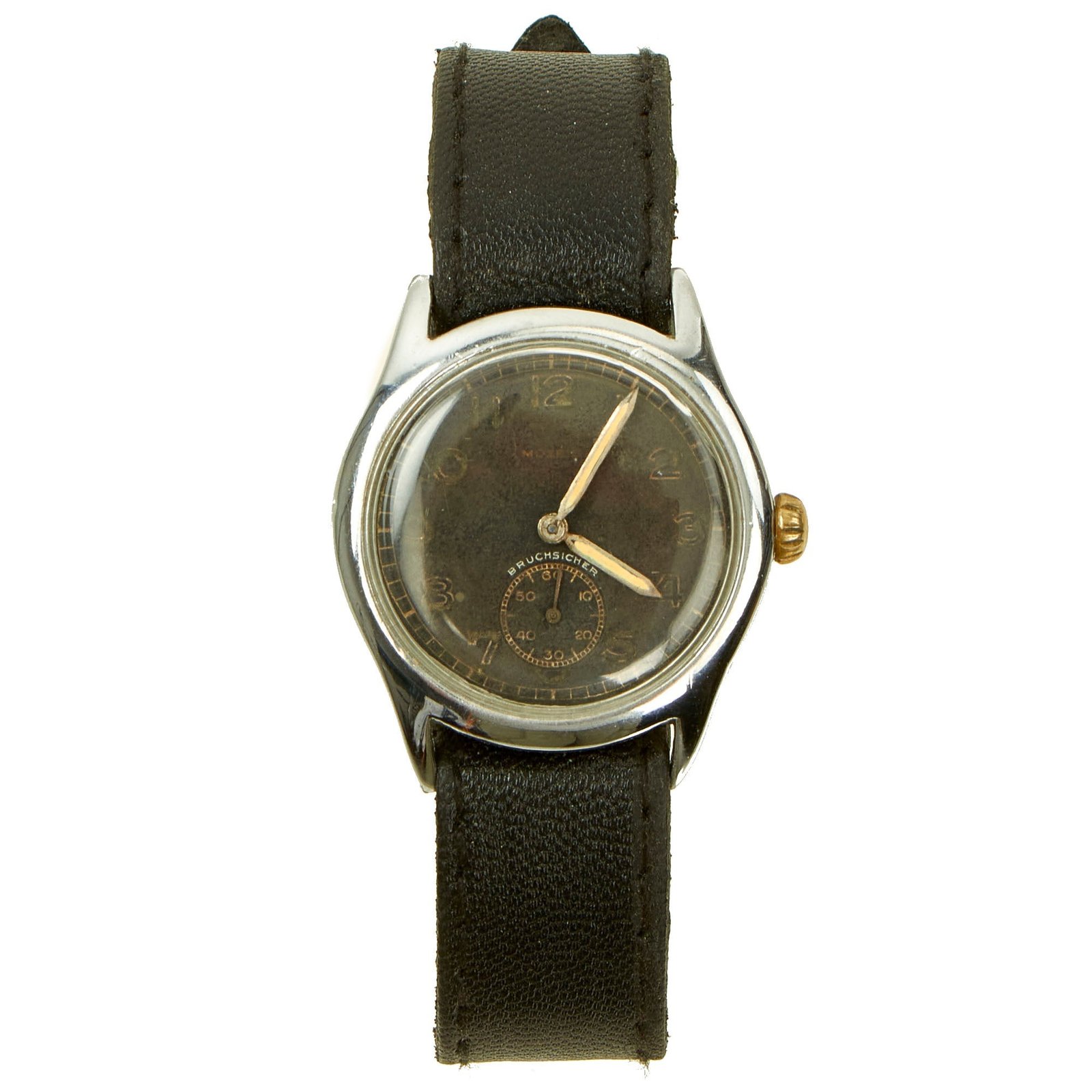 Buy Original German WWII Swiss Made Wehrmacht D-H Wrist Watch by Moeris - Fully Functional | Original Firearms Antique For Sale