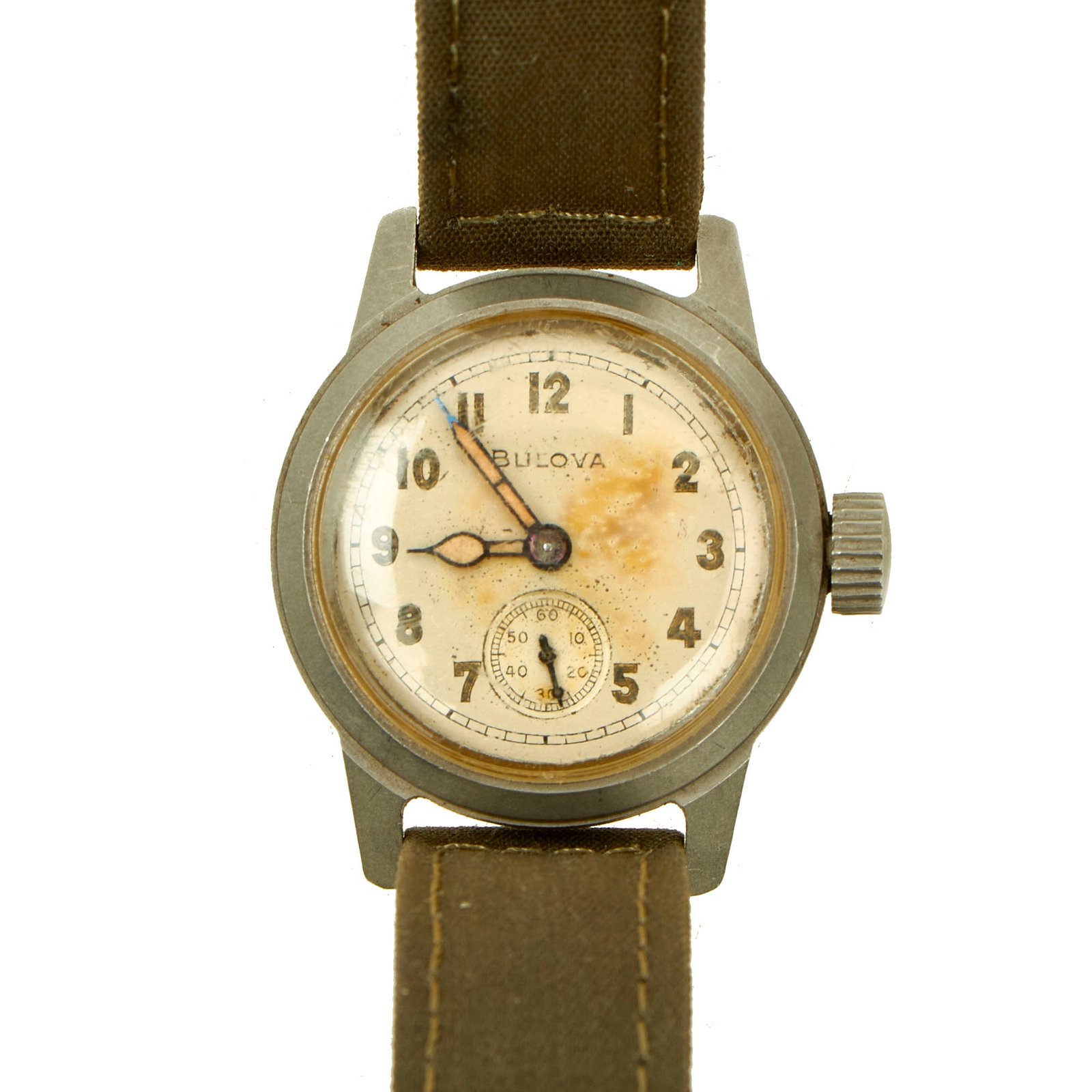 Buy Original U.S. WWII Fully Functional US Army Ordnance Department 17-Jewel Wrist Watch by Bulova | Original Firearms Antique For Sale