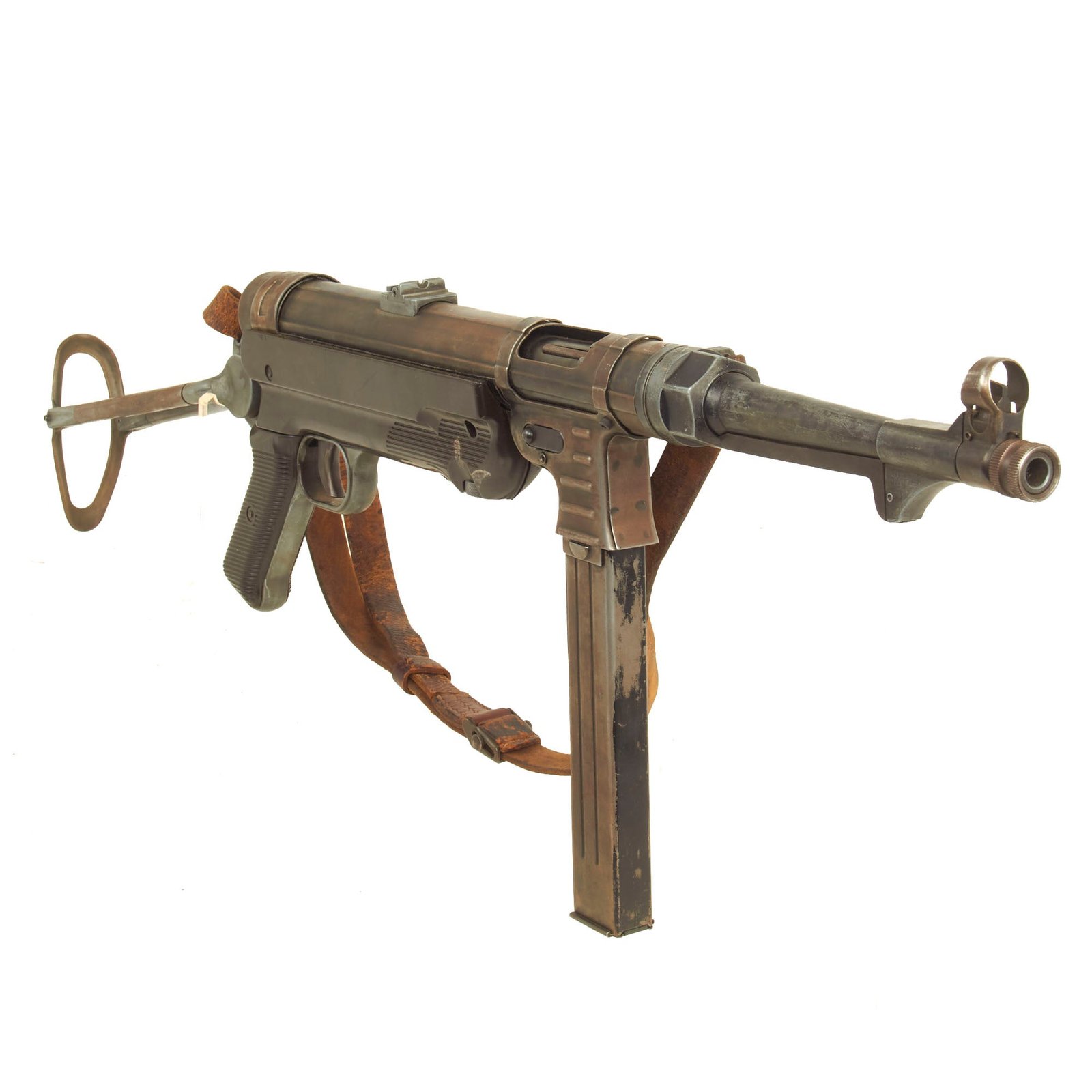 Buy German WWII Replica MP 40 Cap Plug Firing Submachine Gun by MGC Japan with Sling | Original Firearms Antique For Sale