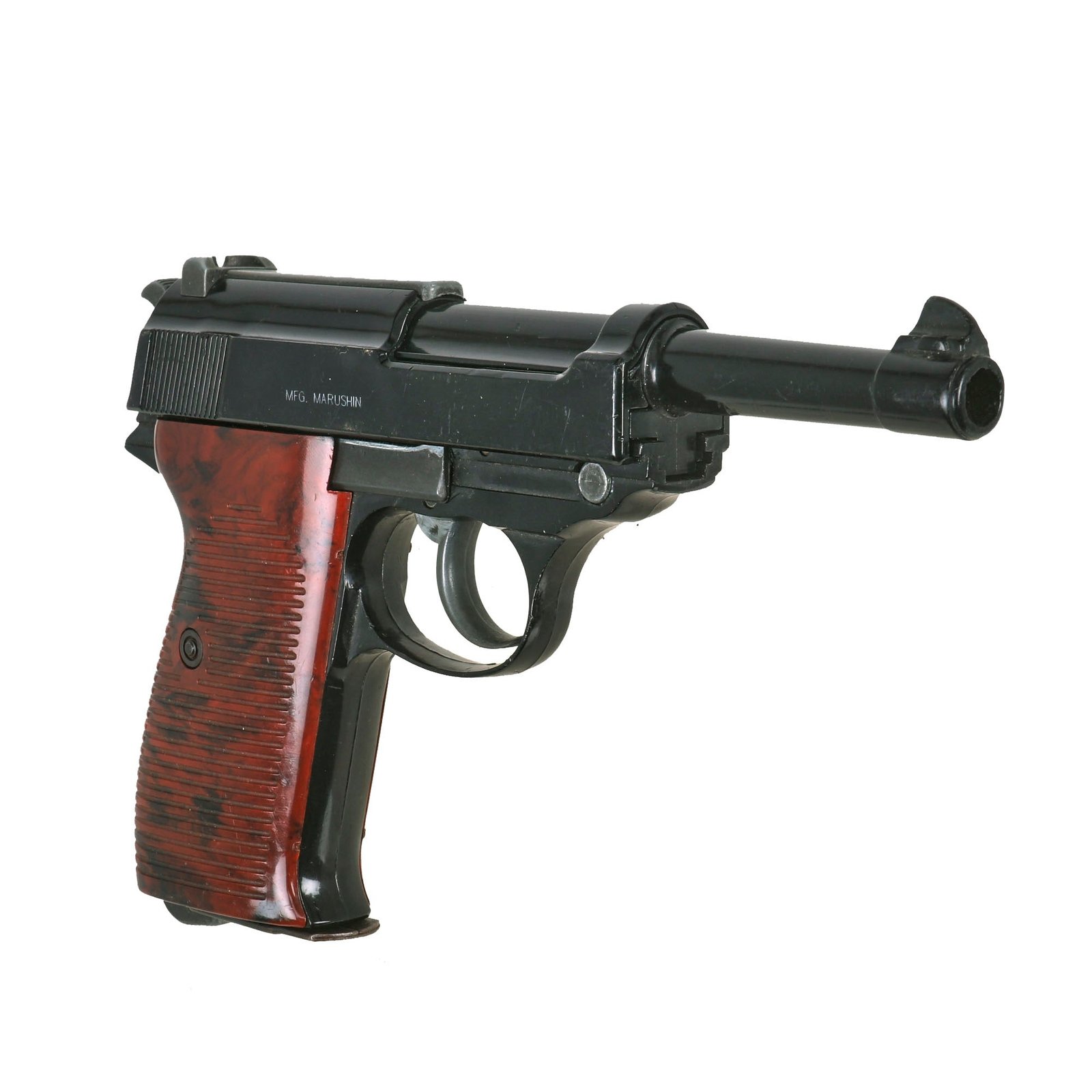 Buy German WWII Replica Walther P-38 Cap Plug-Firing Pistol by Marushin, Japan with Magazine and 5 Original Cartridges - Circa 1960s | Original Firearms Antique For Sale