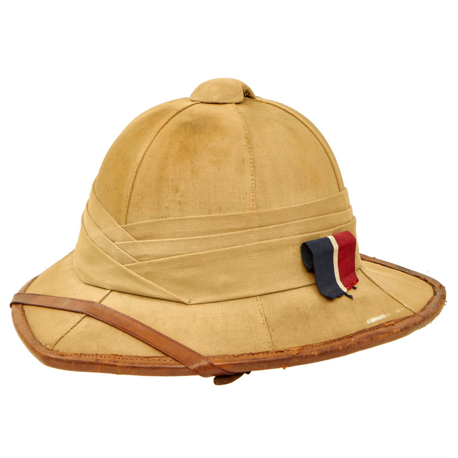Buy Original British WWII Wolseley Pattern Pith Sun Helmet With Royal Air Force Flash Ribbon | Original Firearms Antique For Sale