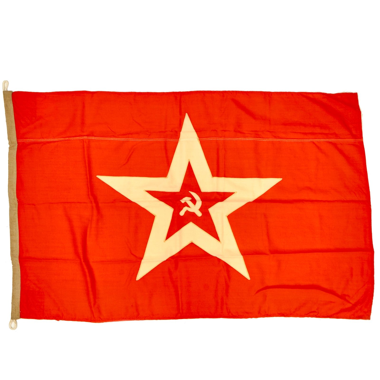 Buy Original Soviet Cold War Era Soviet Navy Jack or Fortress Flag Dated 1989 - 35" x 54” | Original Firearms Antique For Sale