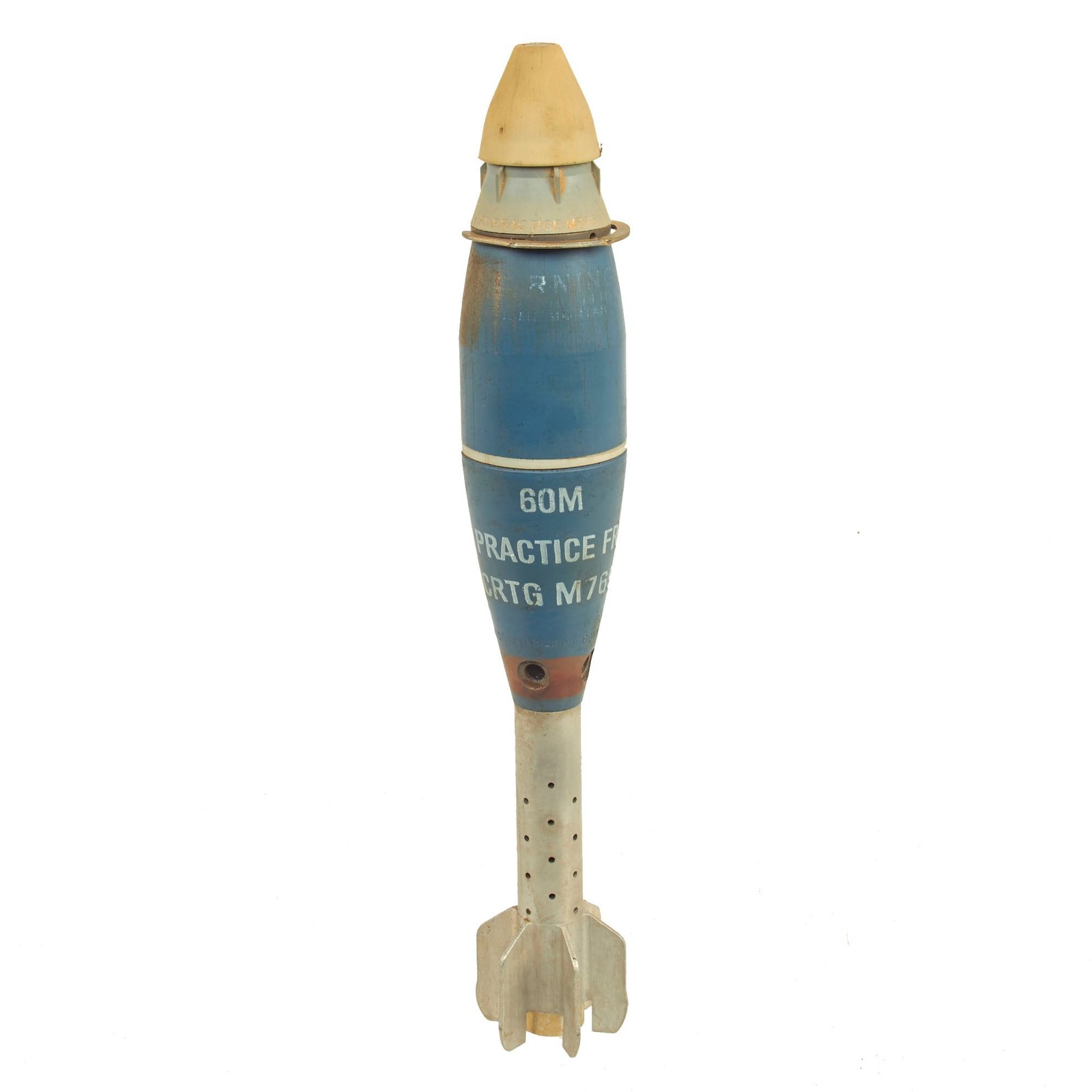 Buy Original U.S. Global War on Terror M769 Practice 60mm Mortar Round With M775 Practice PD Fuze - Inert | Original Firearms Antique For Sale