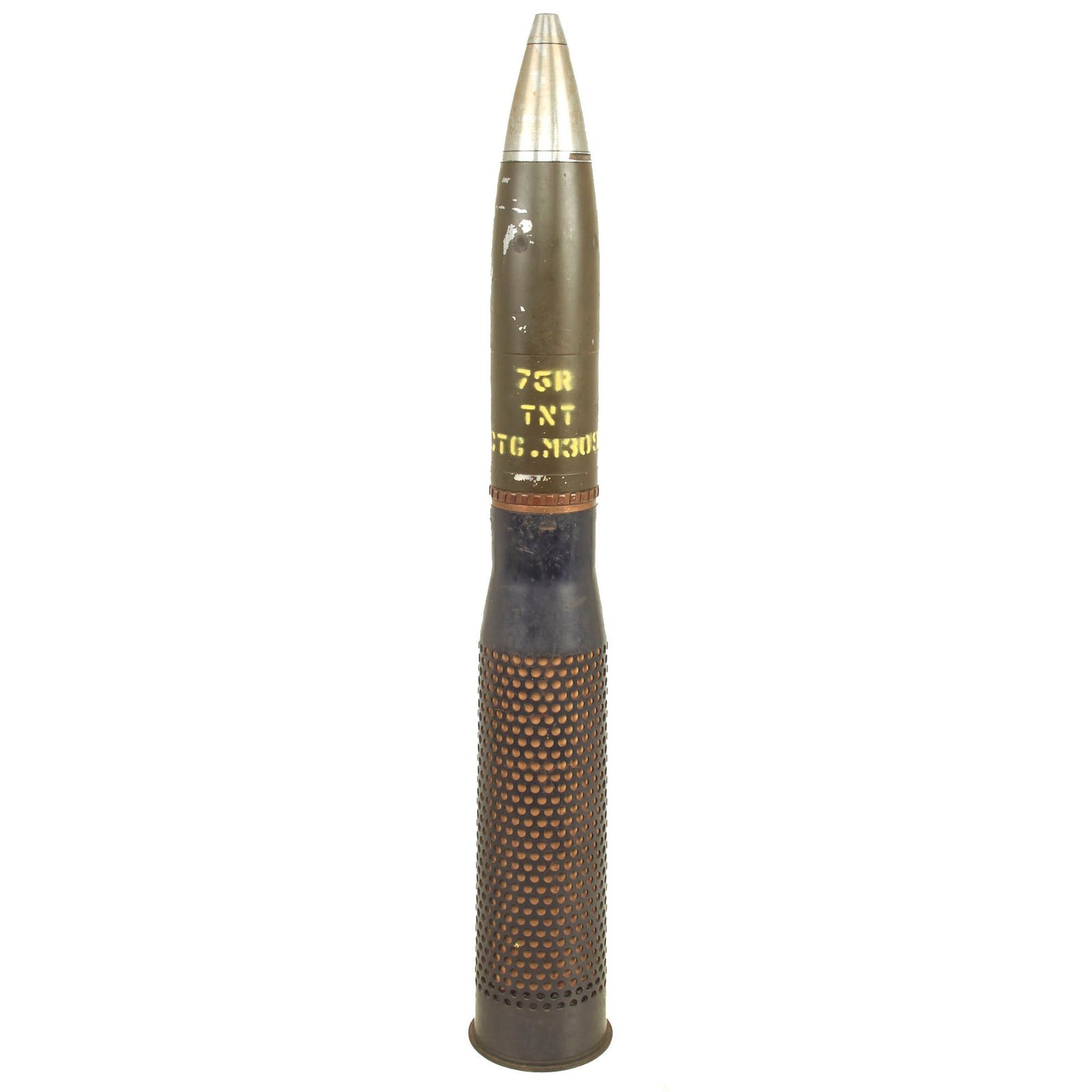 Buy Original U.S. Korean War 75mm M20 Recoilless Rifle 1950 Dated Inert M309A1 HE Round | Original Firearms Antique For Sale