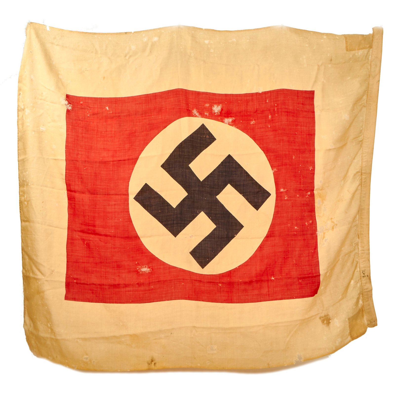 Buy Original German WWII Service Worn Kriegsmarine Navy Harbor Pilot Boat Flag - 56"  x 68" | Original Firearms Antique For Sale