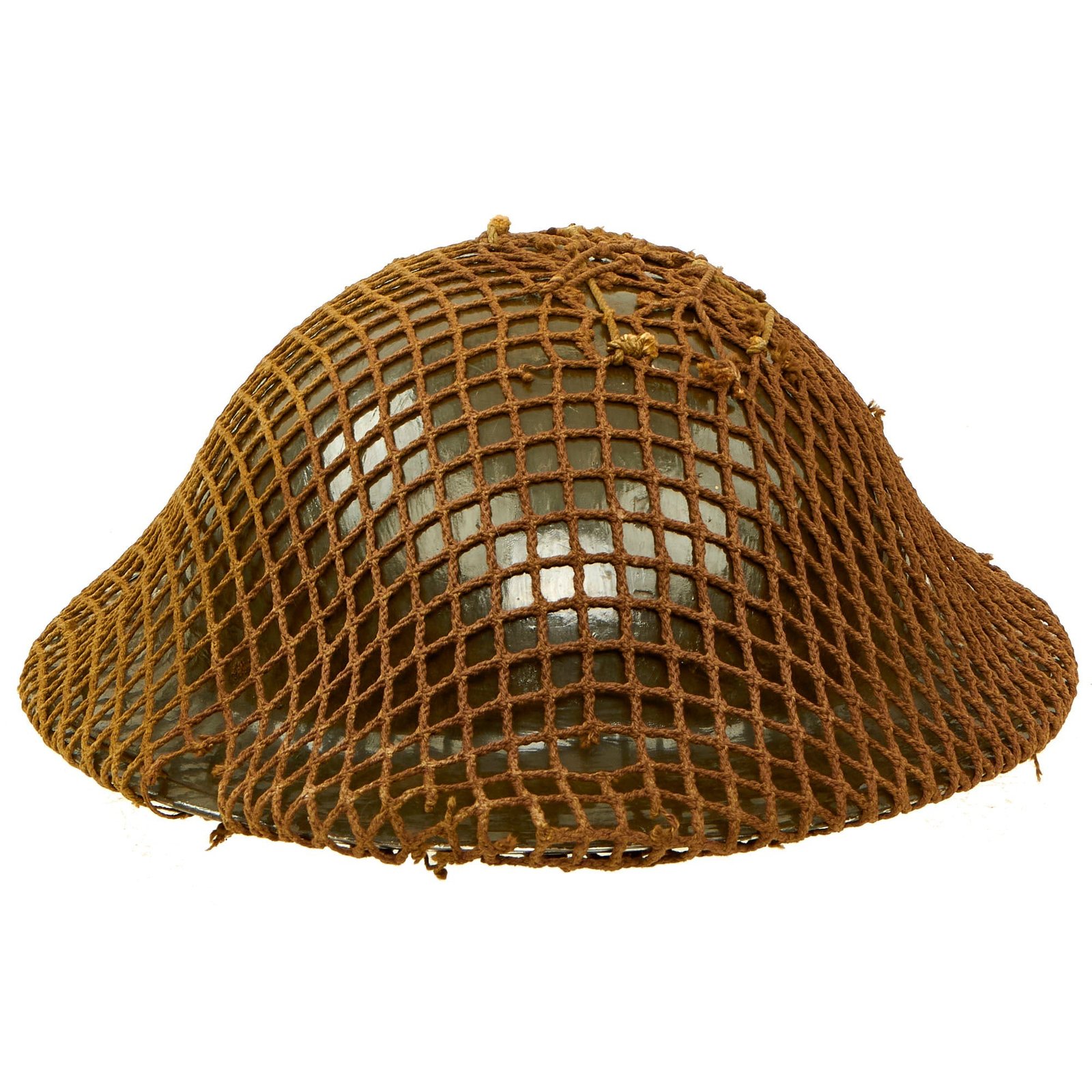 Buy Original Canadian WWII Brodie MkII Steel Helmet Complete with Helmet Net by Canadian Motor Lamp Company - Dated 1942 | Original Firearms Antique For Sale