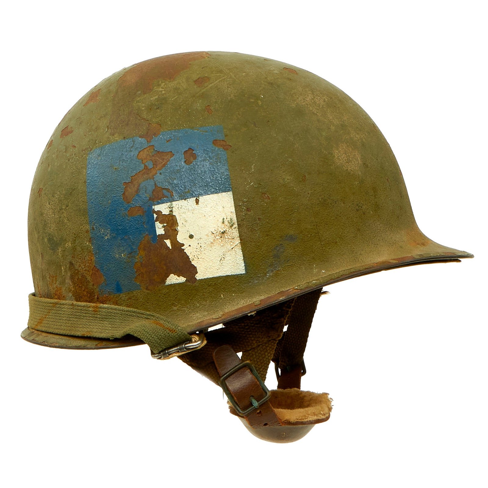Buy Original U.S. Korean War Era  McCord M1-C Paratrooper Helmet With Airborne Regimental Combat Team Markings and Westinghouse Liner | Original Firearms Antique For Sale
