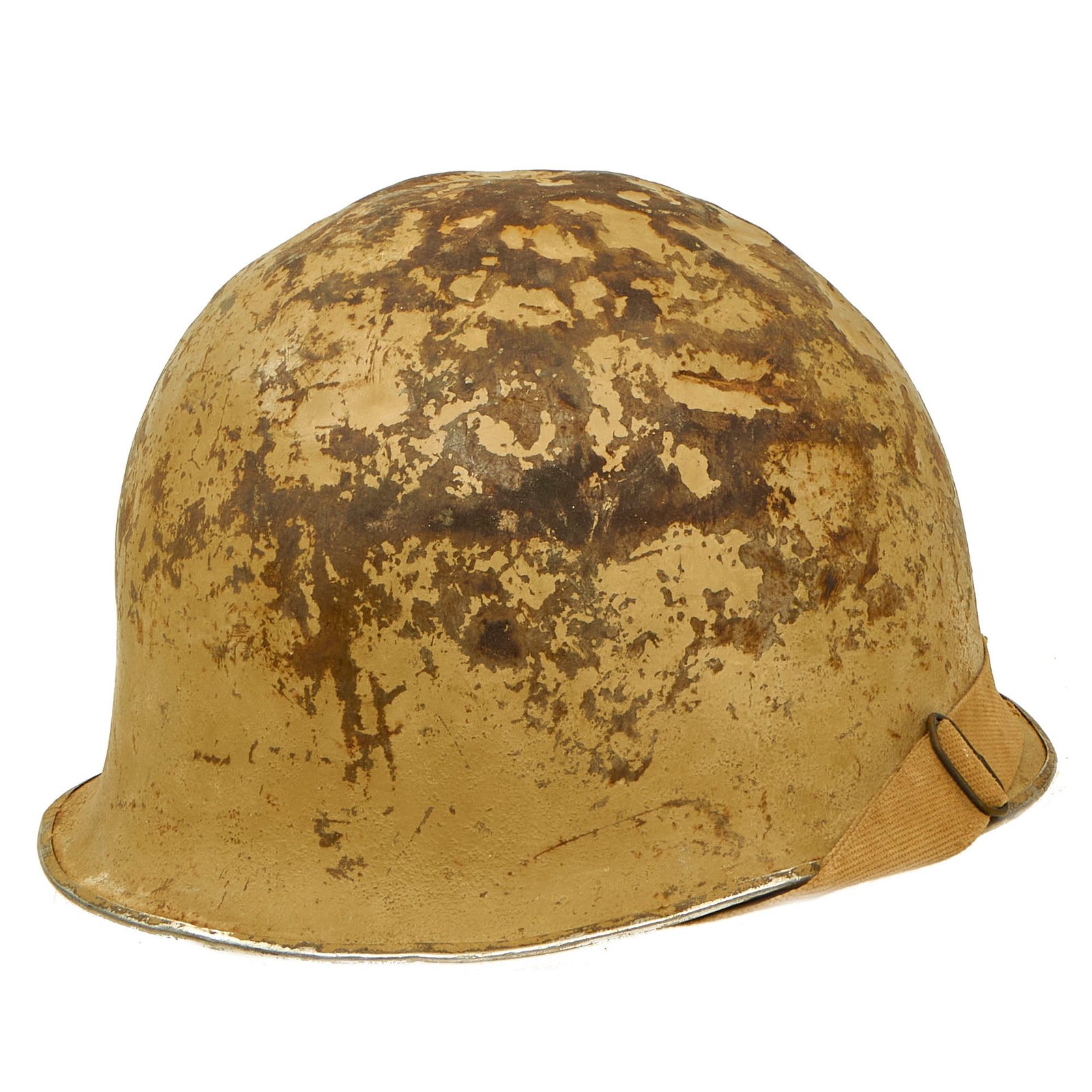 Buy Original Israeli War of Attrition (1967 to 1973) Modified French Modèle 1951 Helmet Paint Desert Camouflage | Original Firearms Antique For Sale