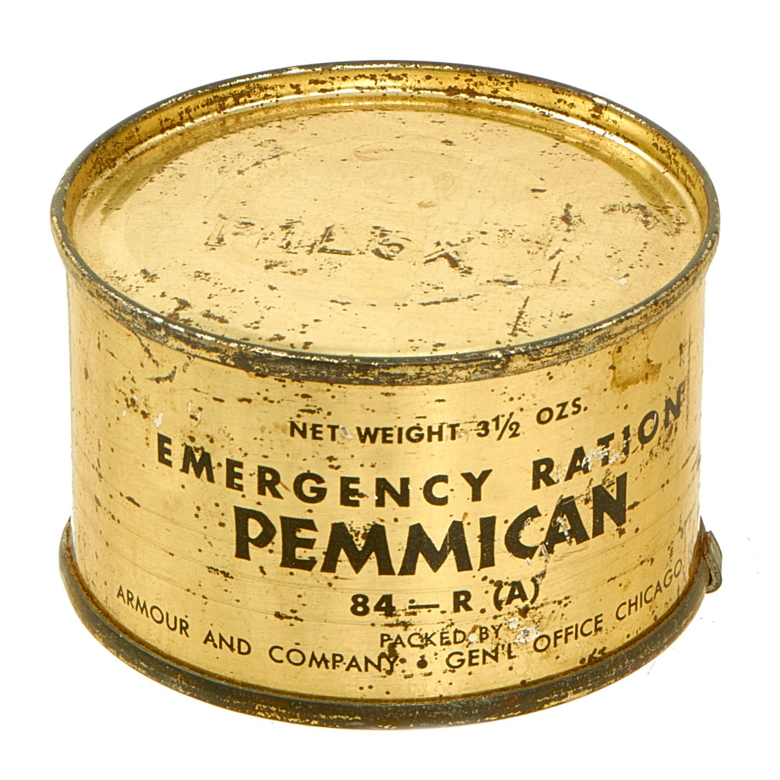 Buy Original WWII U.S. Tinned Pemmican Survival Food Ration-Sealed | Original Firearms Antique For Sale