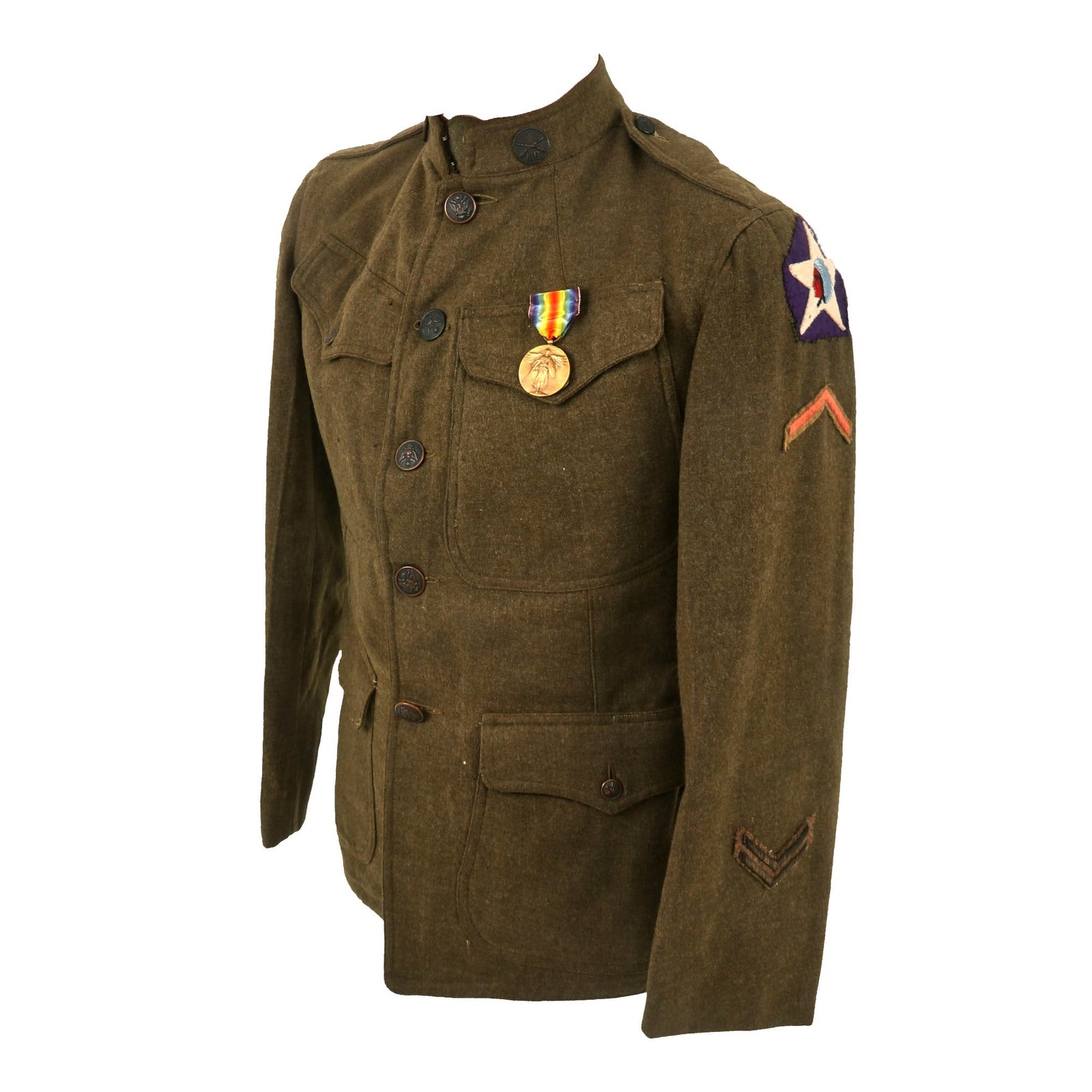 Buy Original WWI US 2nd Division Machine Gunner Uniform Jacket - 9th Infantry Regiment | Original Firearms Antique For Sale