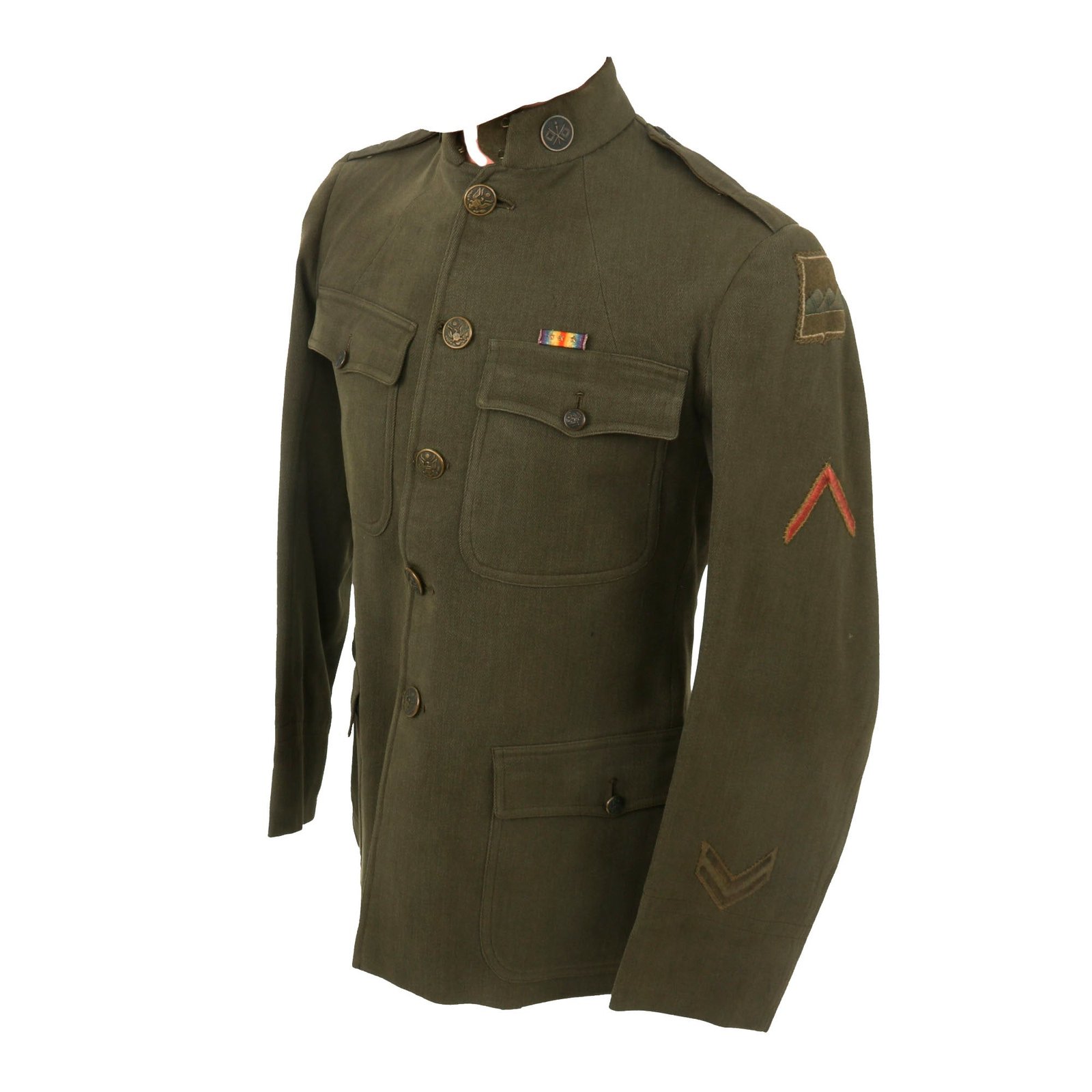 Buy Original U.S. WWI 80th Division Uniform Jacket with Victory Ribbon and Breeches - 305th Field Signal Battalion | Original Firearms Antique For Sale
