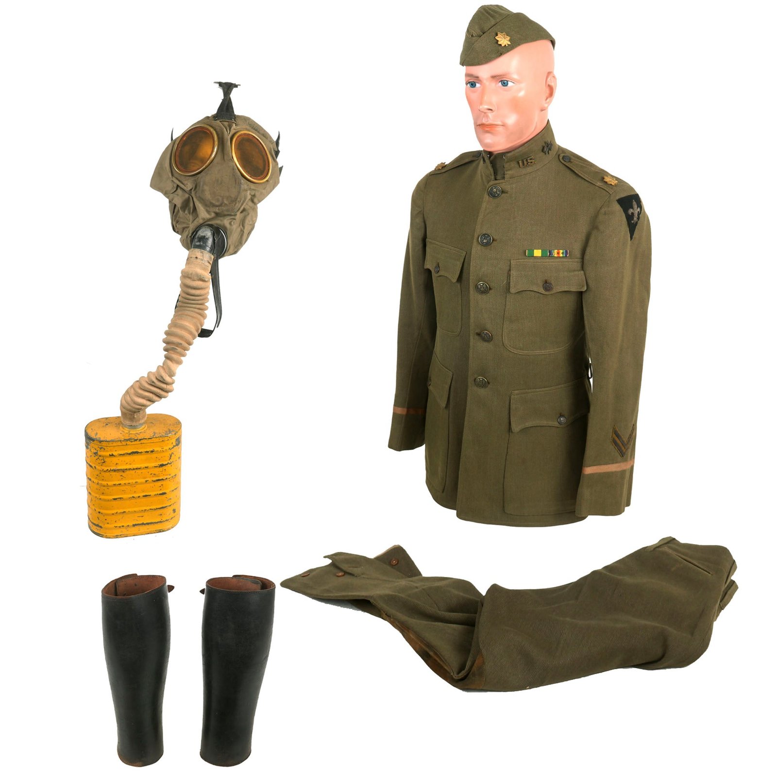 Buy Original Identified WWI US District of Paris Signal Corps Major Officer’s Uniform - Wounded in Action | Original Firearms Antique For Sale