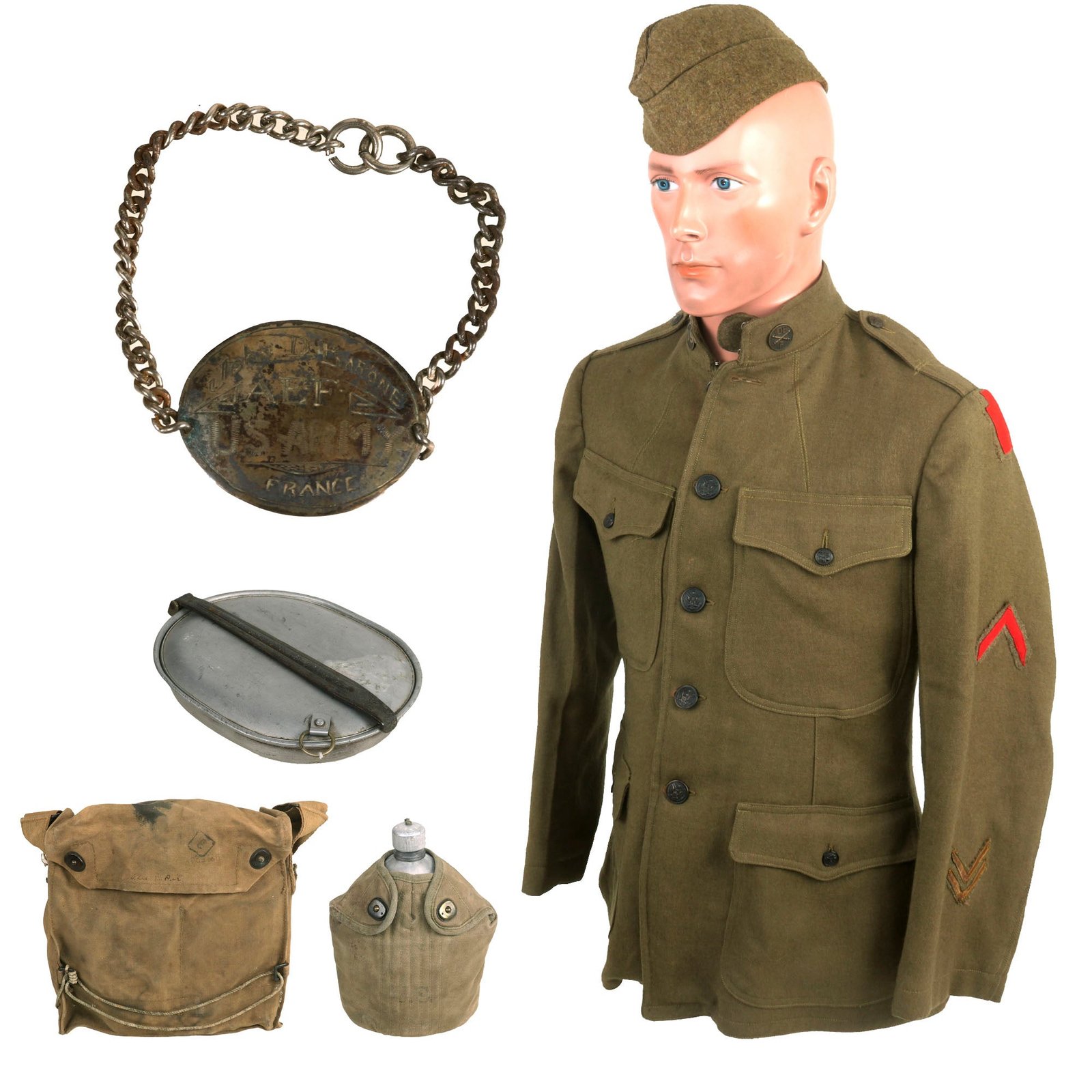 Buy Original U.S WWI 28th Division Pennsylvania National Guard Uniform and Field Gear Lot - 109th Field Artillery Regiment | Original Firearms Antique For Sale