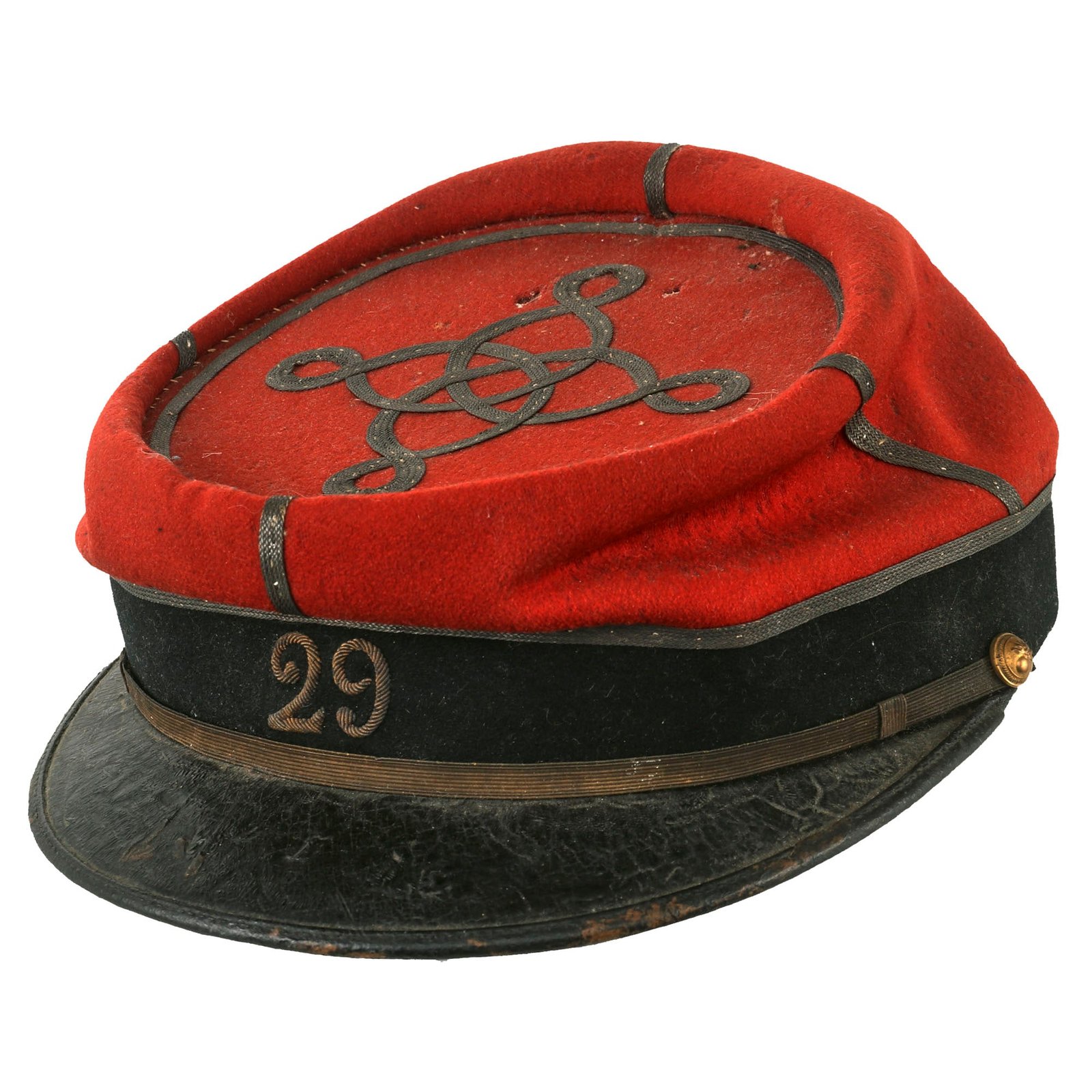 Buy Original Second French Empire Franco-Prussian War 29th Line Infantry Regiment, 3rd Infantry Division Model 1852 Officer Kepi | Original Firearms Antique For Sale