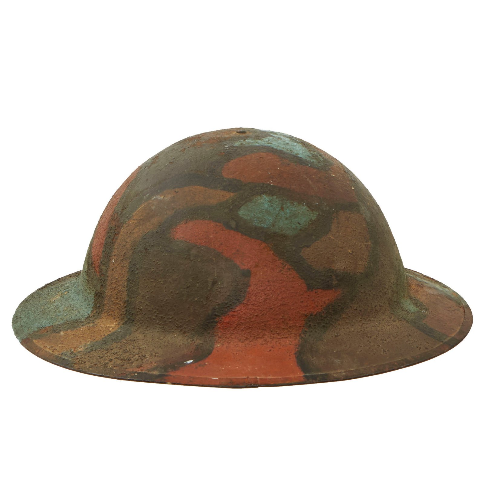 Buy Original U.S. WWI M1917 Doughboy Helmet With Camouflage Panel Paint | Original Firearms Antique For Sale
