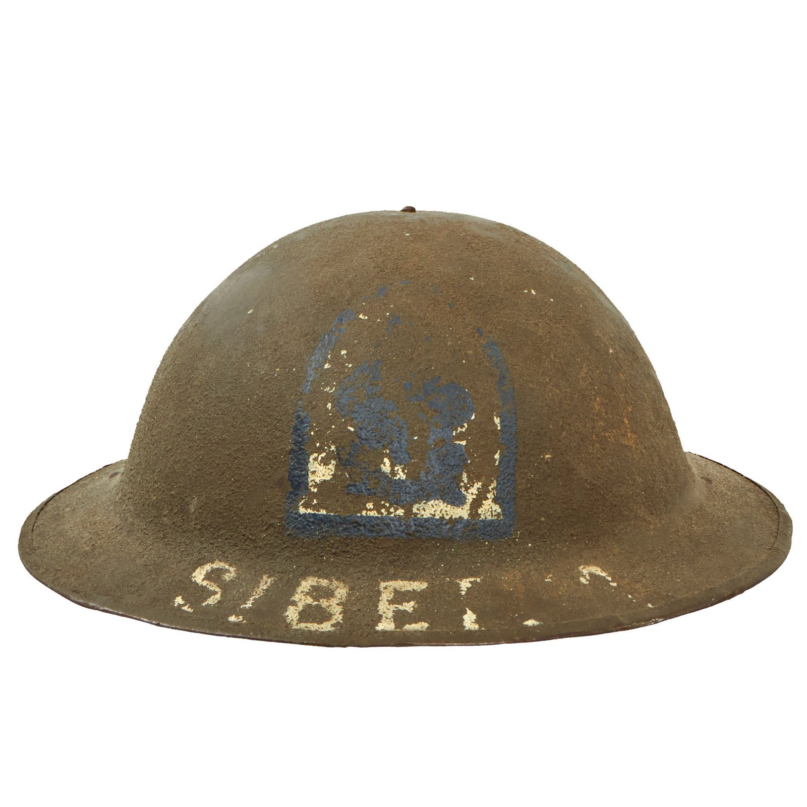 Buy Original U.S. WWI Russian Revolution Complete M1917 AEF Siberia "Polar Bears" Helmet - 31st Infantry Regiment | Original Firearms Antique For Sale