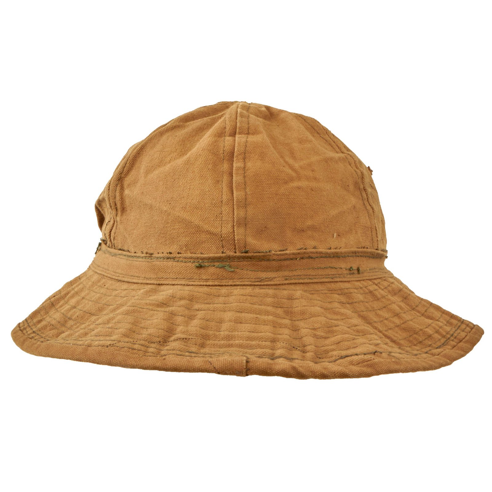 Buy Original U.S. WWI US Army M1909 Brown Denim Fatigue “Daisy Mae” Work Hat | Original Firearms Antique For Sale