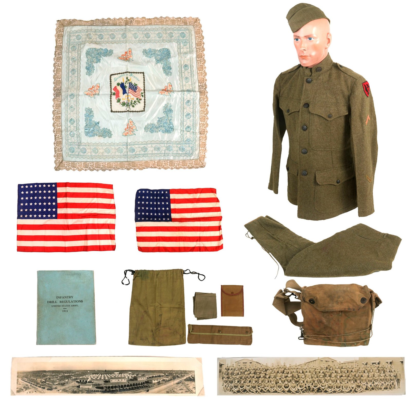 Buy Original WWI US Identified 86th Division Uniform, Gas Mask, & Ephemera Grouping | Original Firearms Antique For Sale