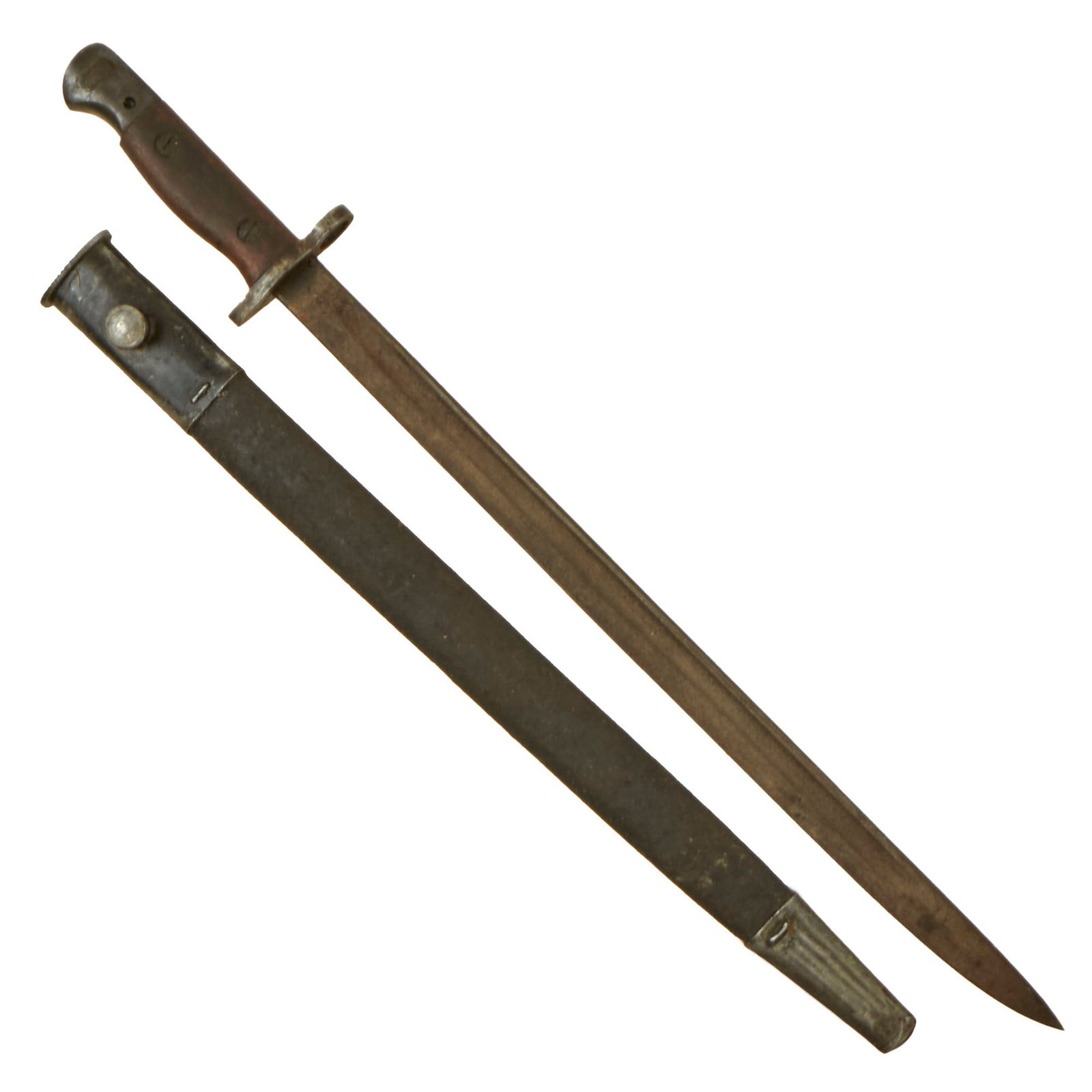 Buy Original British WWI P-1907 Enfield Bayonet with Scabbard - Service Worn | Original Firearms Antique For Sale