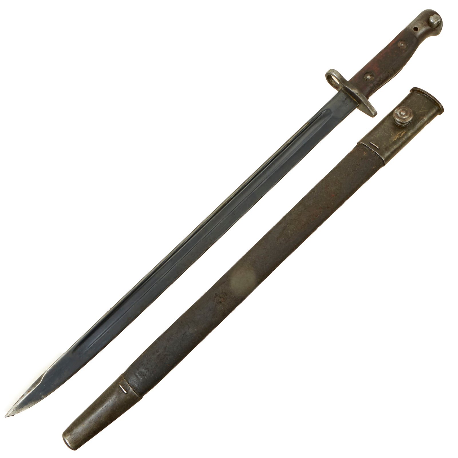 Buy Original British WWI P-1907 Enfield Bayonet with Scabbard - Service Worn | Original Firearms Antique For Sale