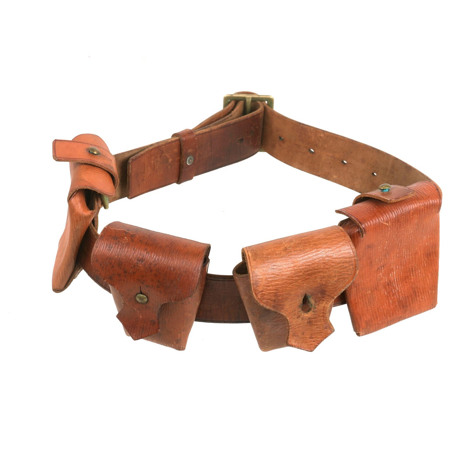 Buy Original Australian WWI Australian Light Horse Cavalry Leather M1903 4-Pouch Cartridge Ammunition Belt - Dated 1915/16 | Original Firearms Antique For Sale