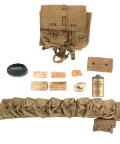 Buy Original U.S. WWI Medical Field Gear Lot - M1912 Experimental Ration Bags - 1917 Medical Belt - Bandages | Original Firearms Antique For Sale